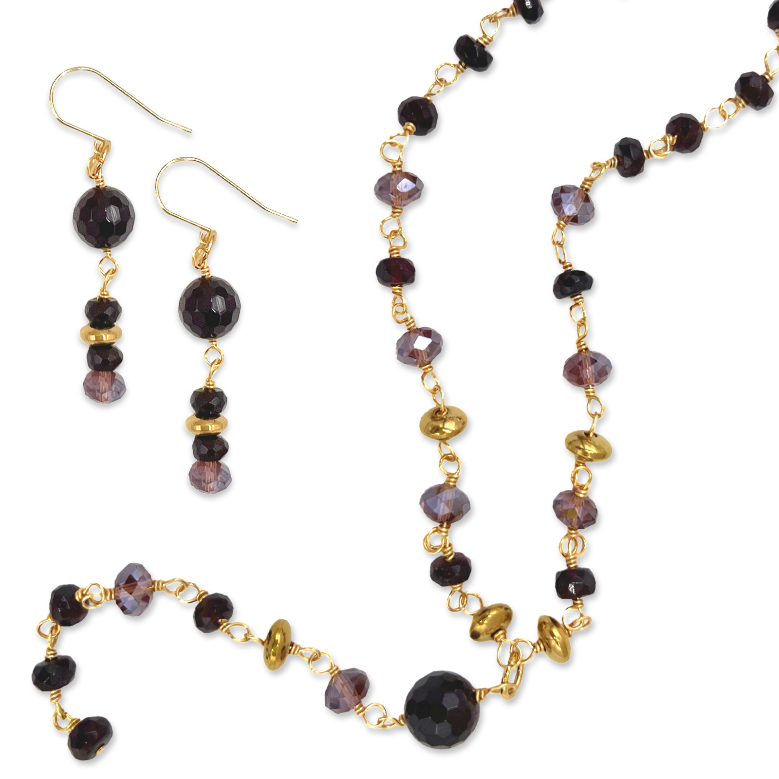 Garnet Fly Light Necklace