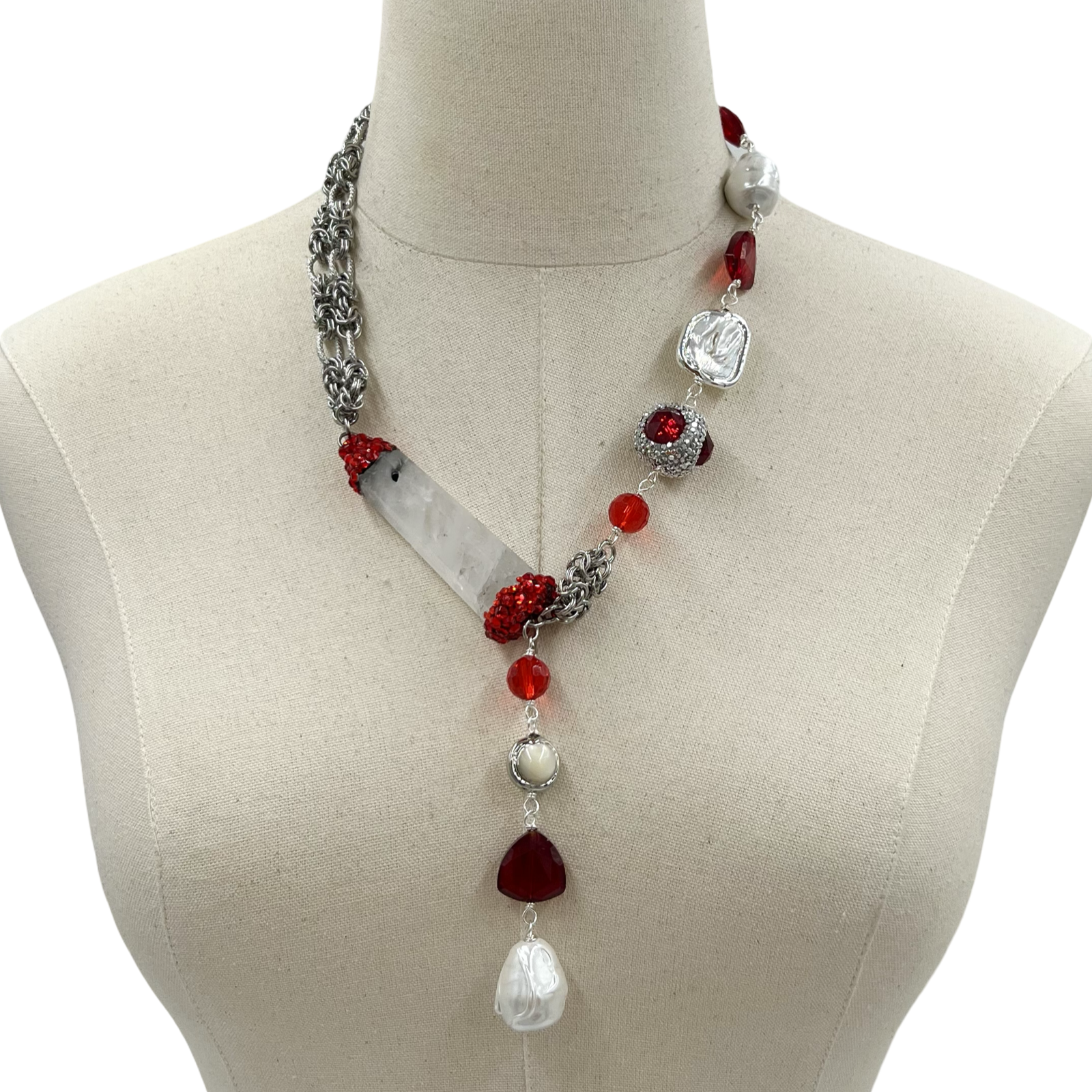 Clear Quill Necklace