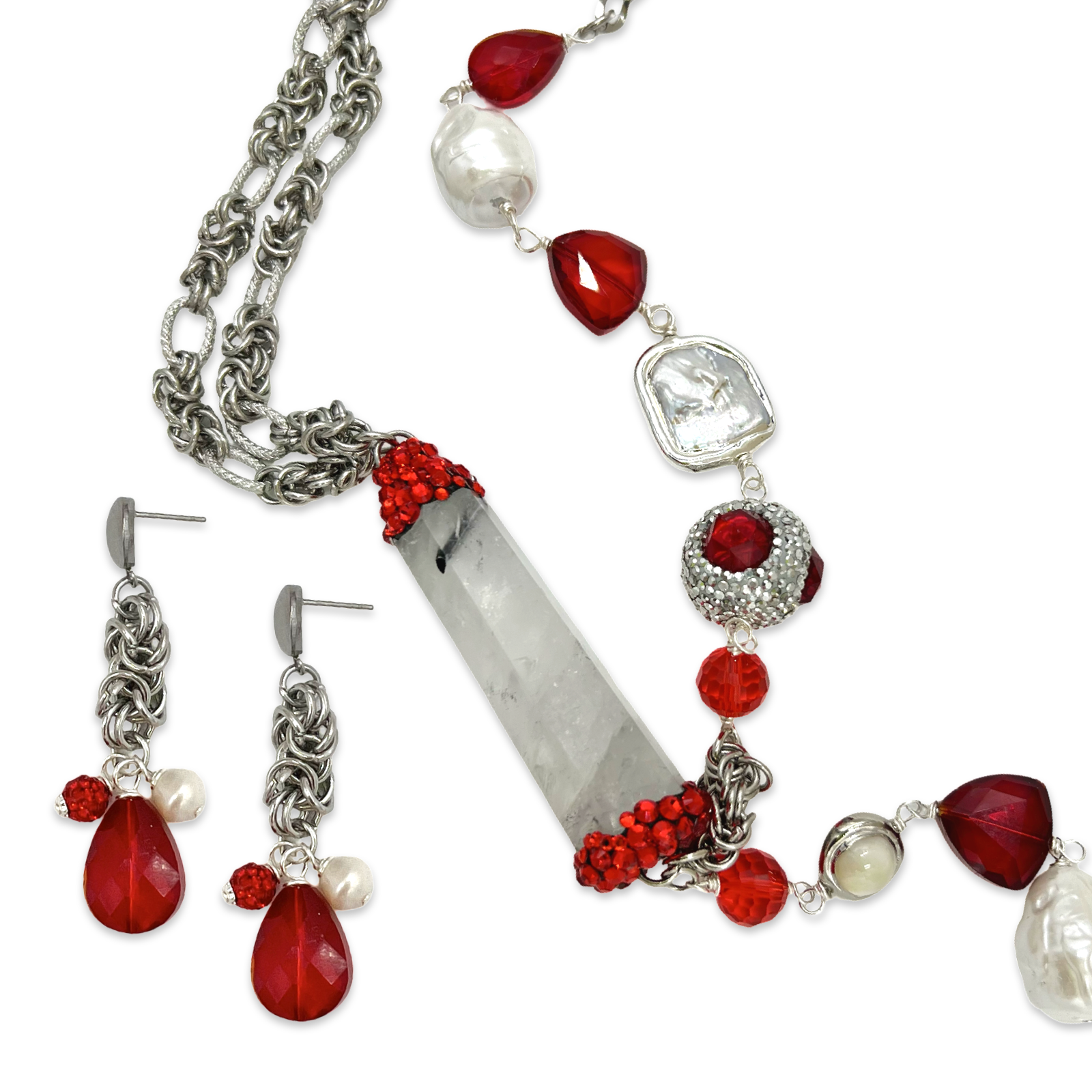 Clear Quill Necklace
