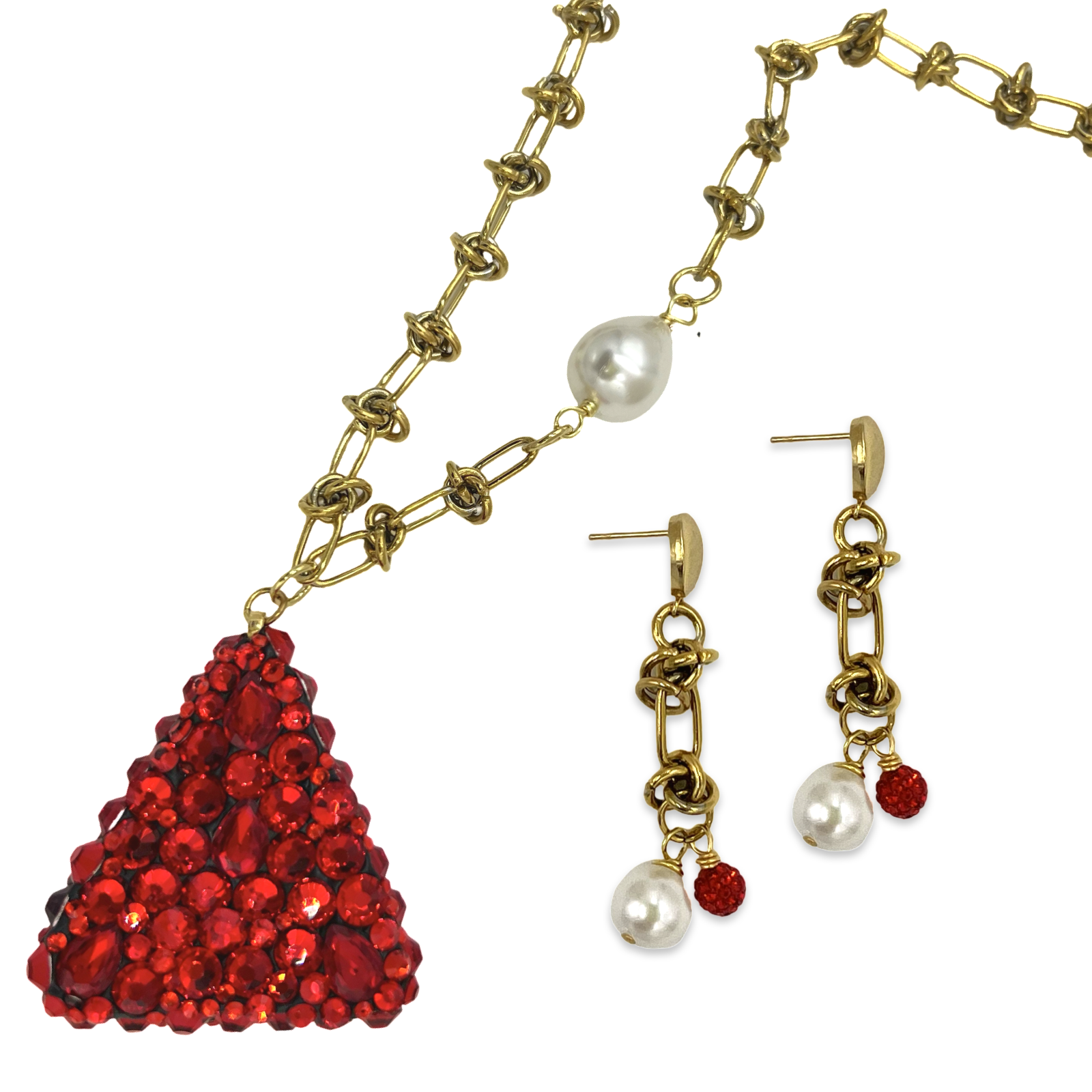 Delta Pyramid Glam Necklace