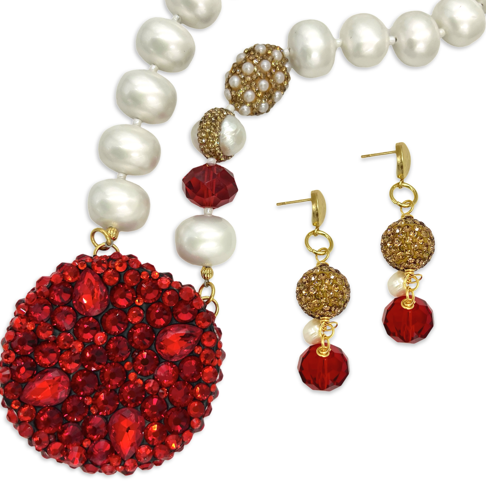 Delta Red Bling Time Necklace