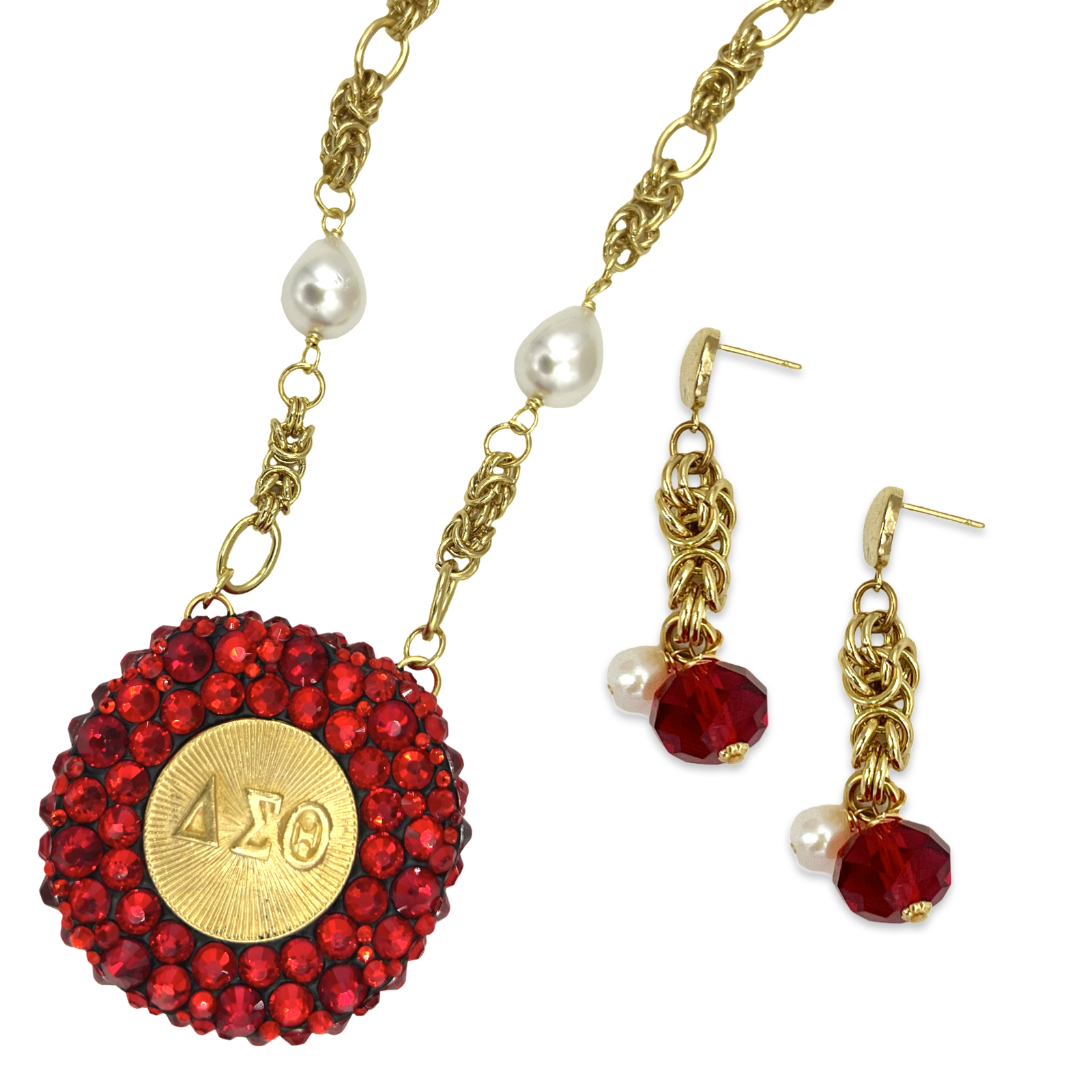 Delta Crystal Boom Necklace