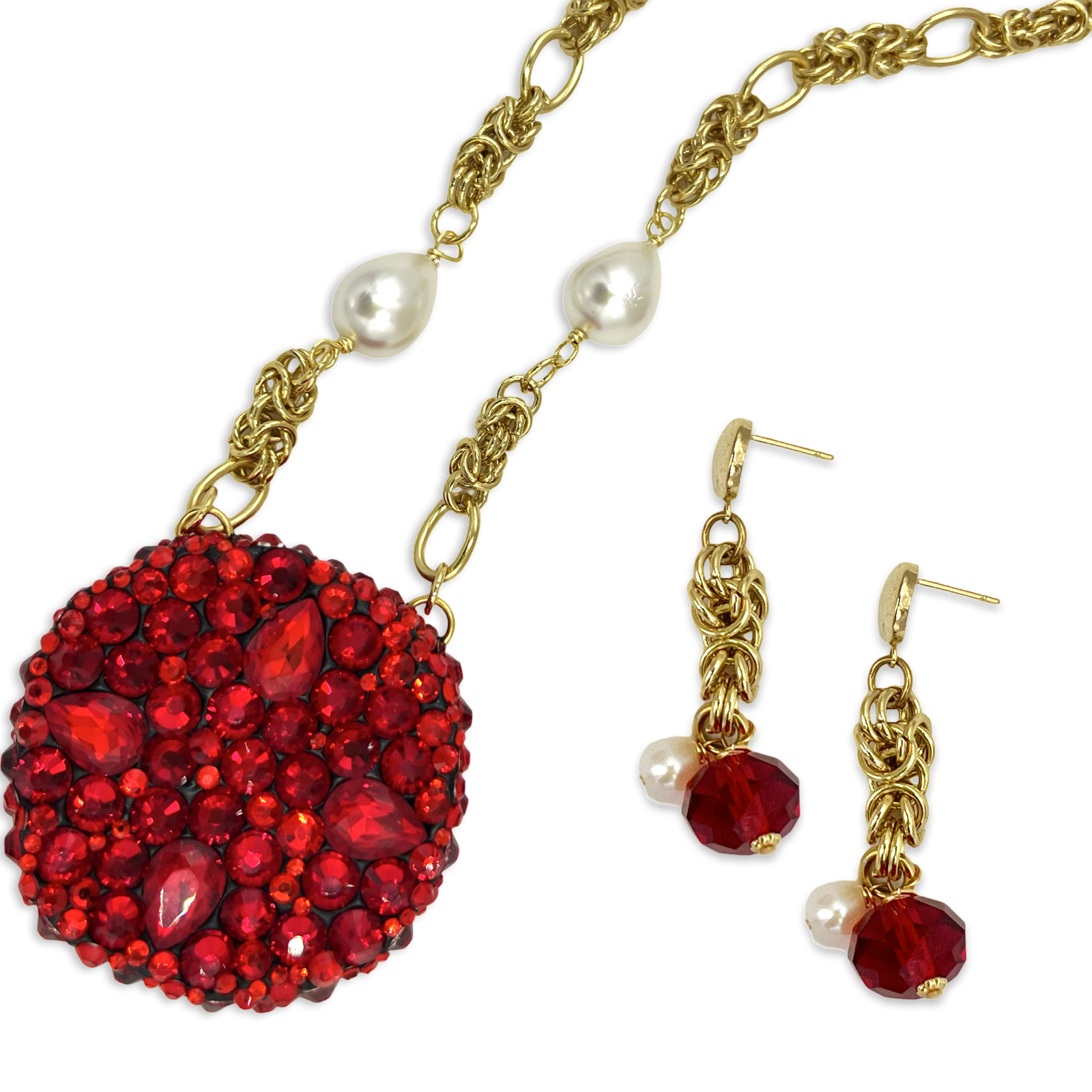 Delta Crystal Boom Necklace
