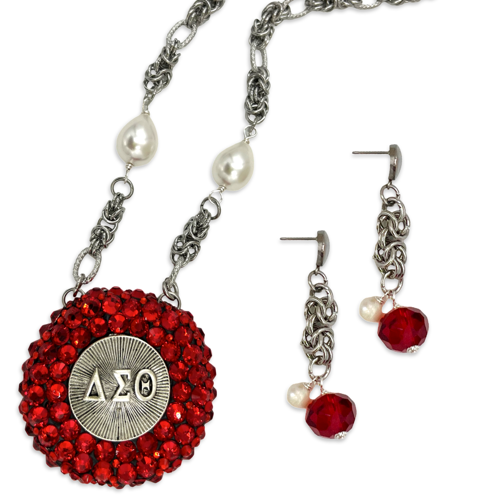 Delta Crystal Boom Necklace