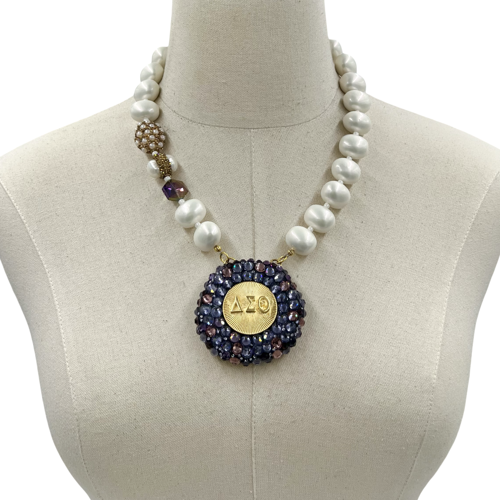 Delta Purple Bling Time Necklace