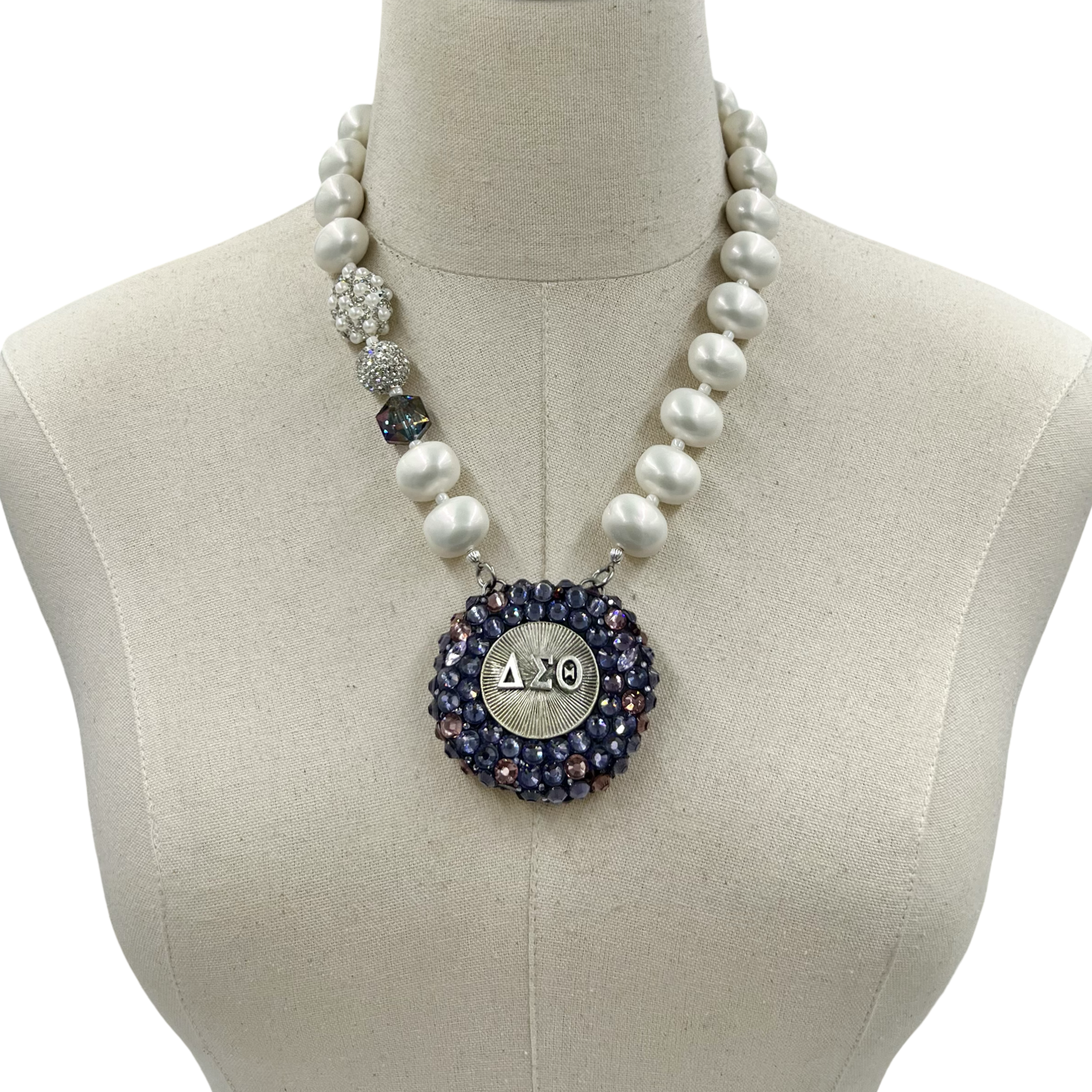 Delta Purple Bling Time Necklace