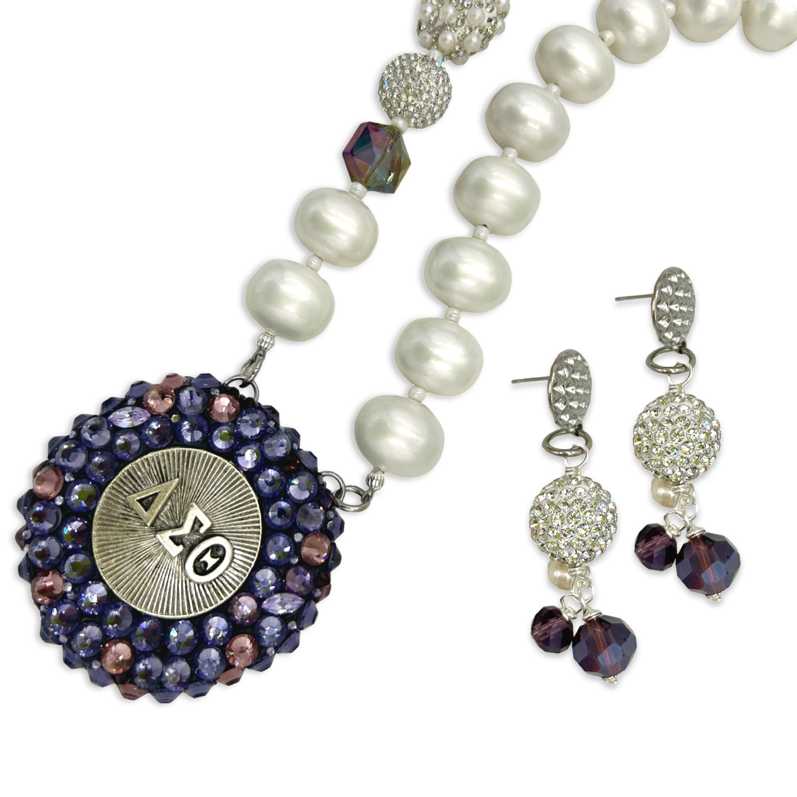 Delta Purple Bling Time Necklace