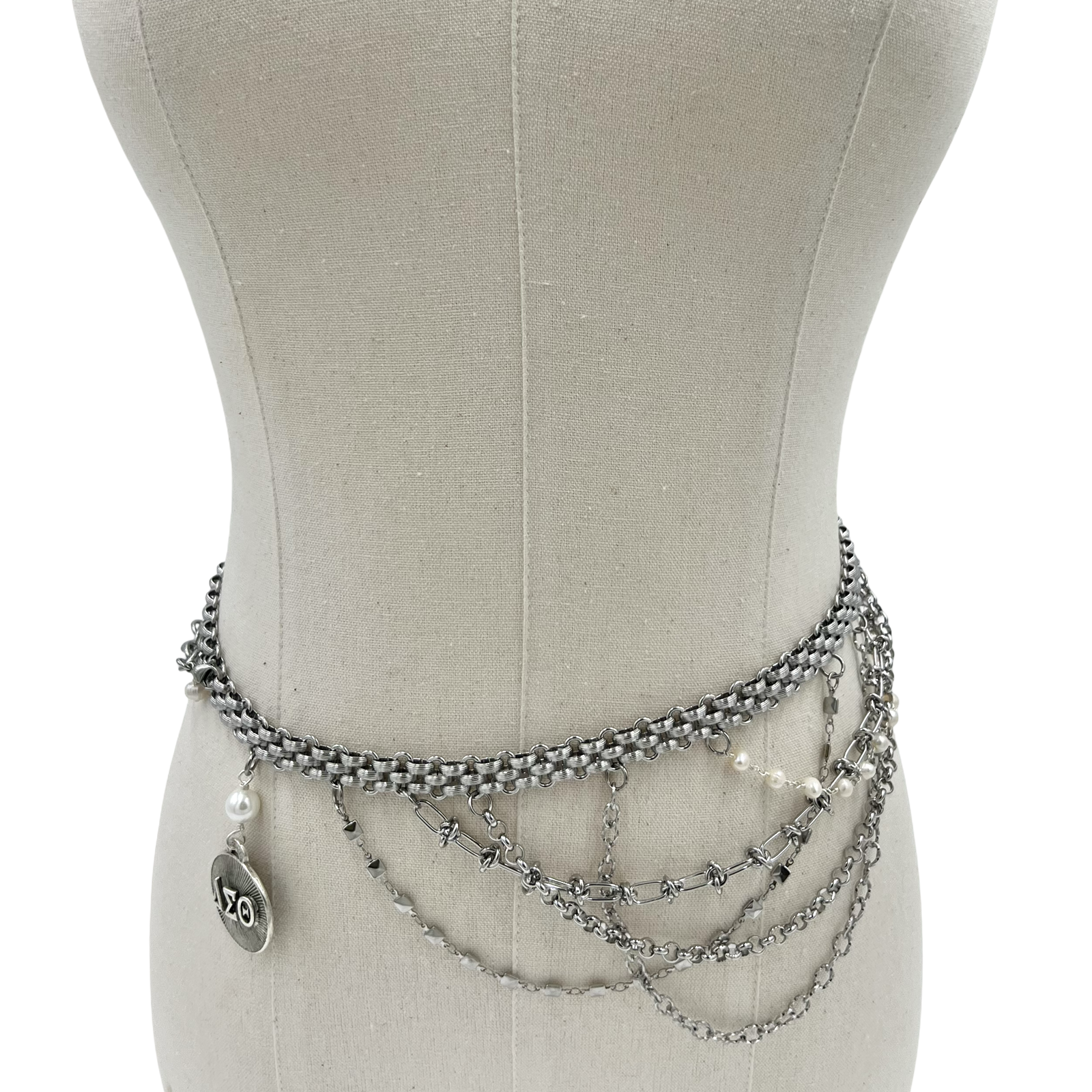 Delta Scalloped Draped Belt