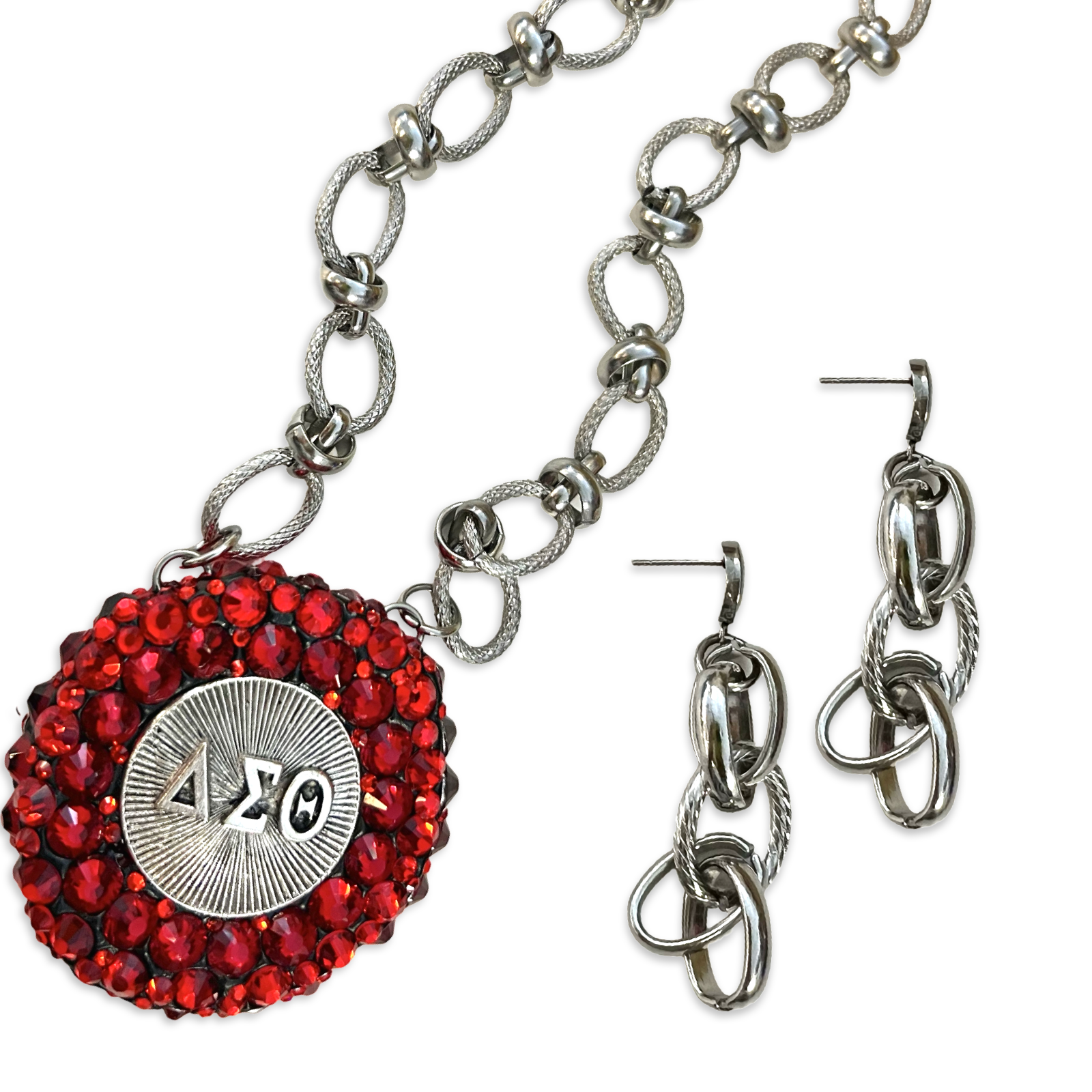 Delta Crystal Boom Necklace