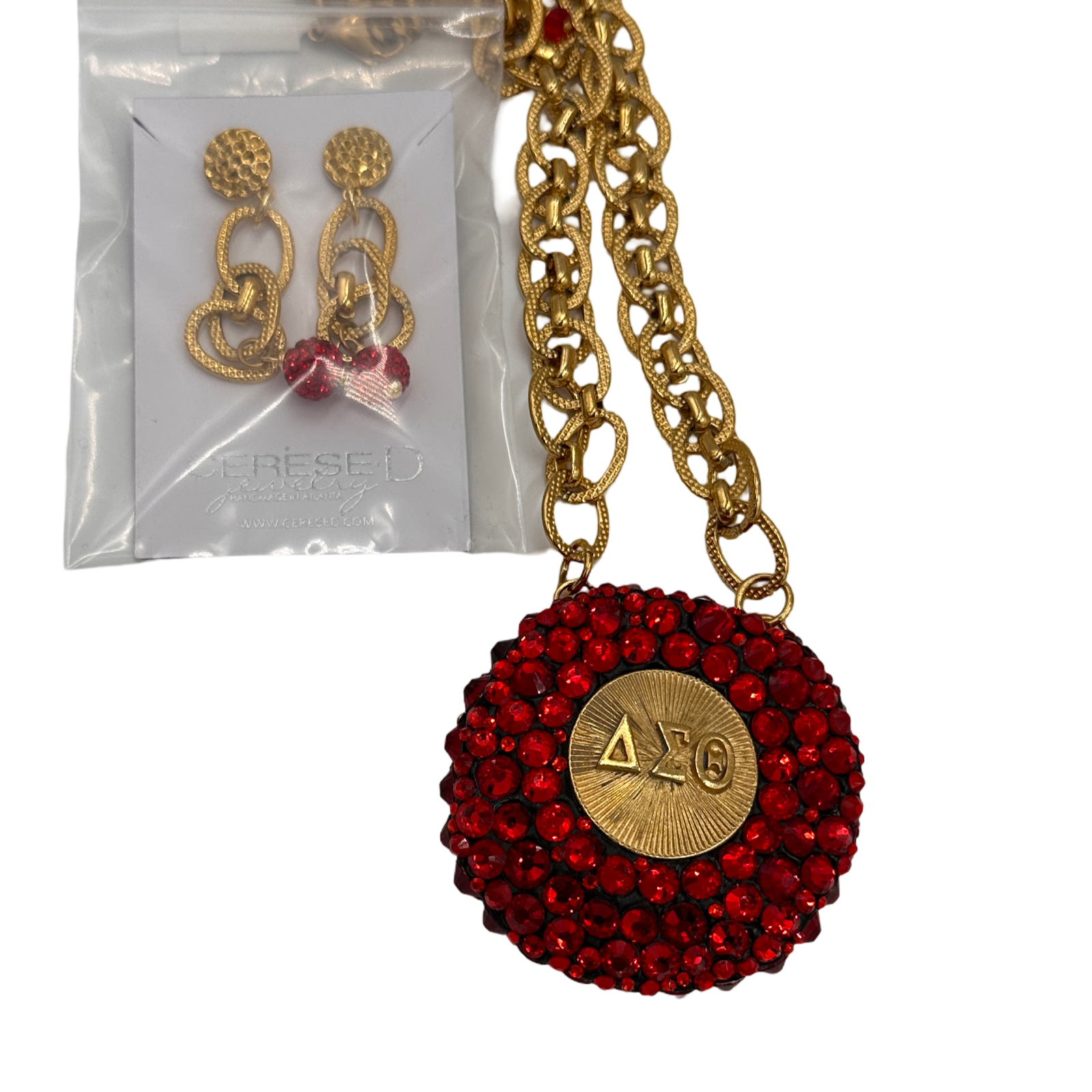 Delta Crystal Boom Necklace