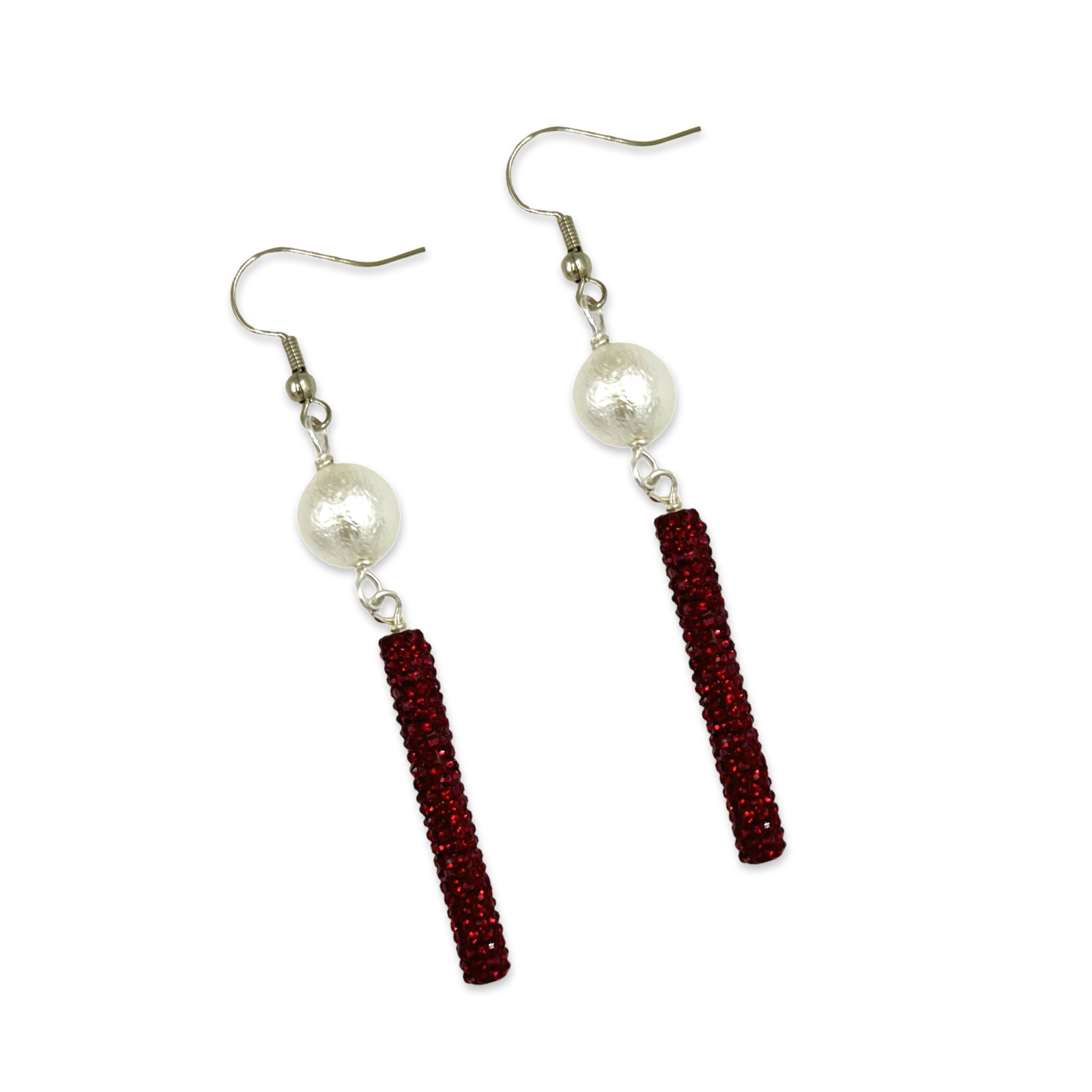 Redz Pave Sticks Earrings