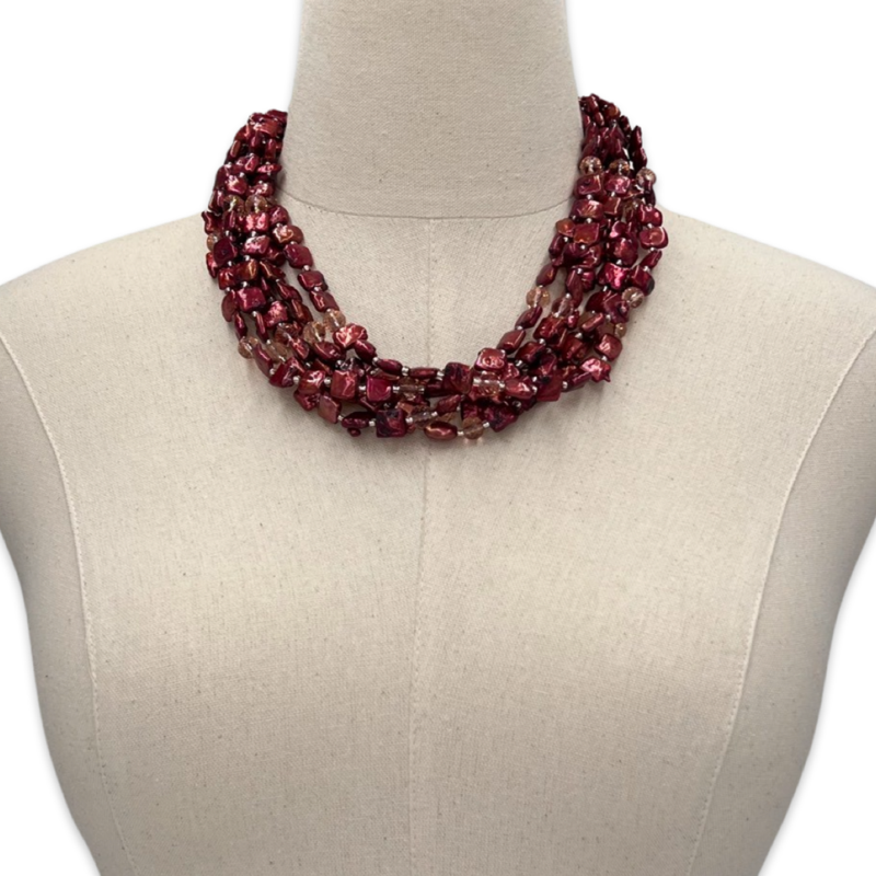 Raspy Pearl Lush Necklace OOAK Cerese D, Inc.