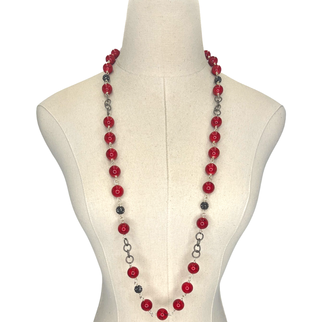 C11554 Delta Delta Necklace Cerese D, Inc. Jet