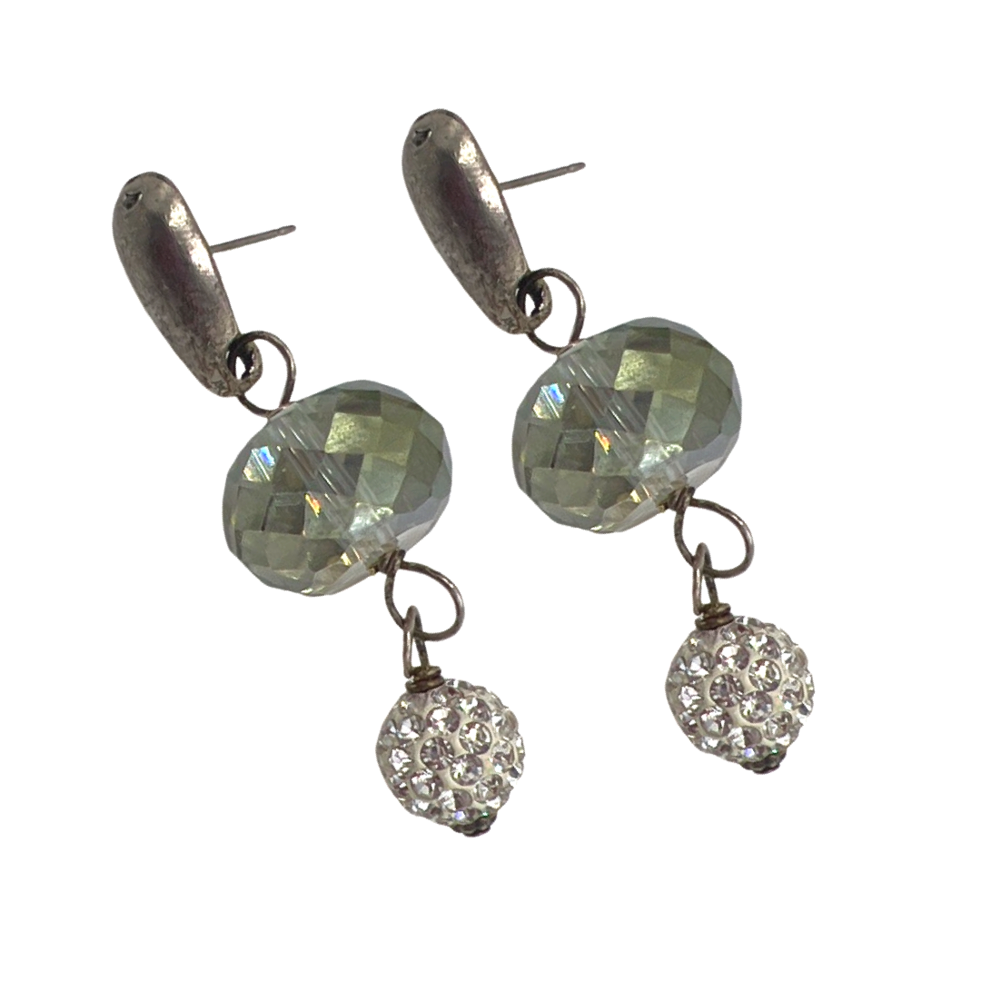 Frosted Sigh Earrings Earrings Cerese D, Inc. Silver