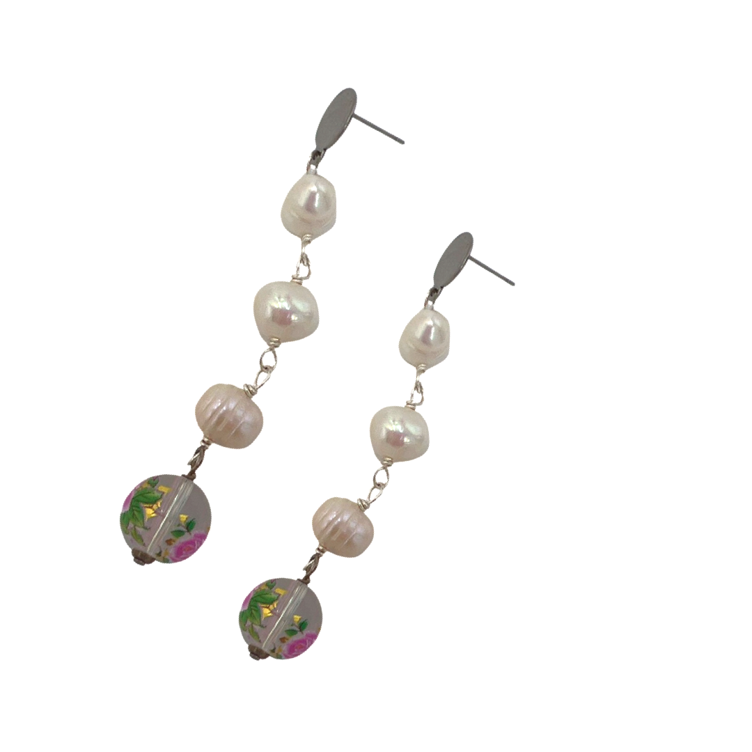 Bridget Pearl Bastrop Earring Earrings Cerese D, Inc.
