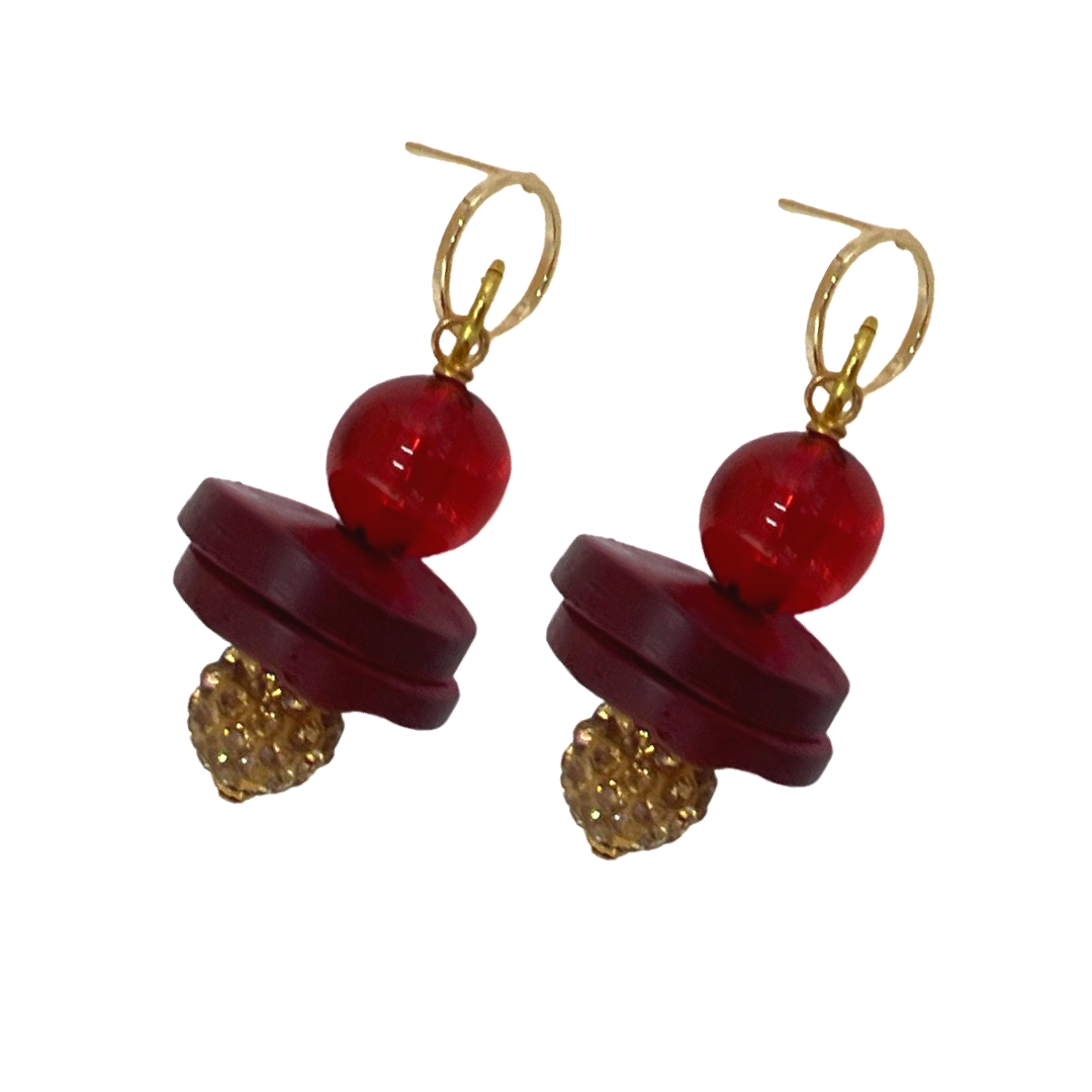 Brick Earrings Delta Earrings Cerese D, Inc. Gold