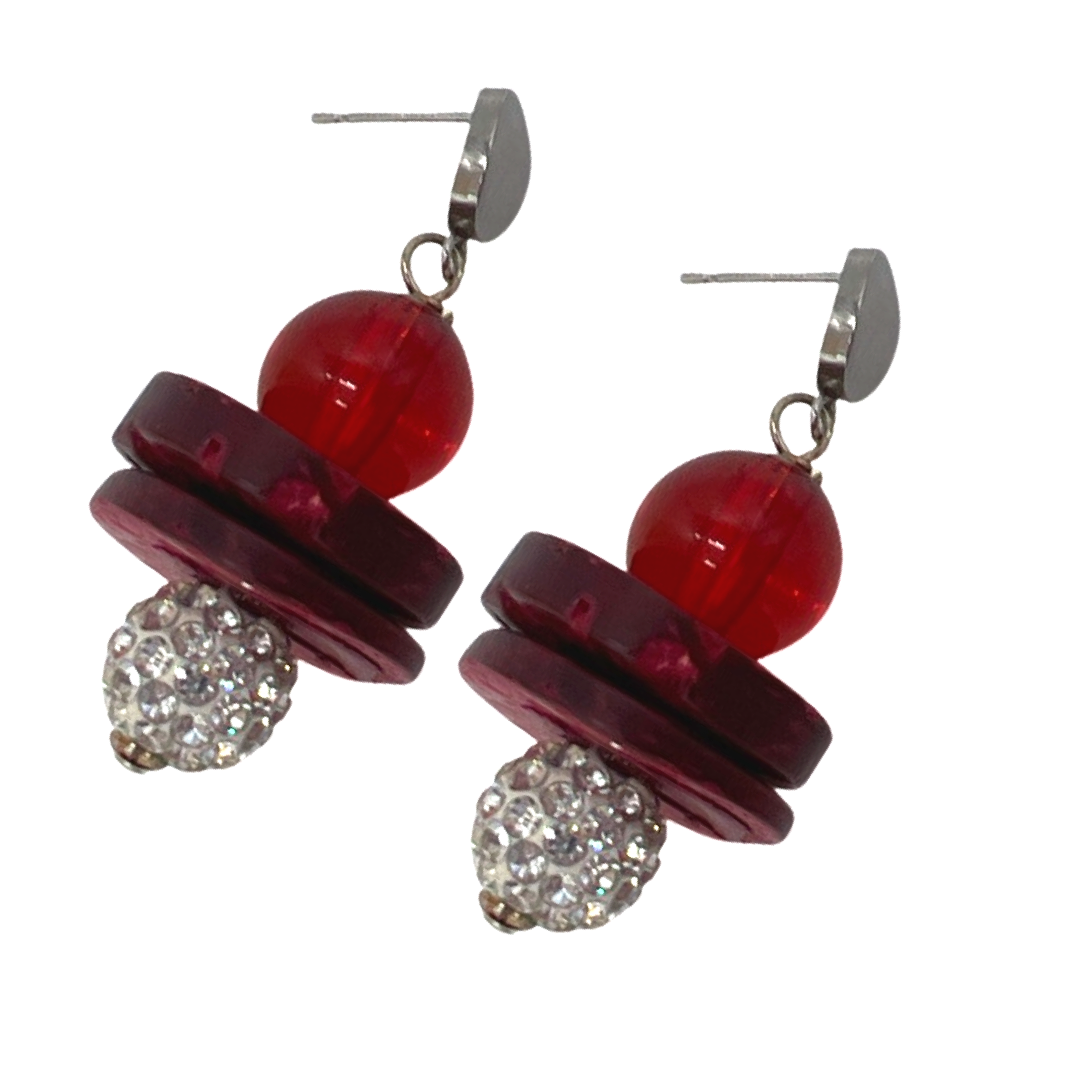 Brick Earrings Delta Earrings Cerese D, Inc. Silver