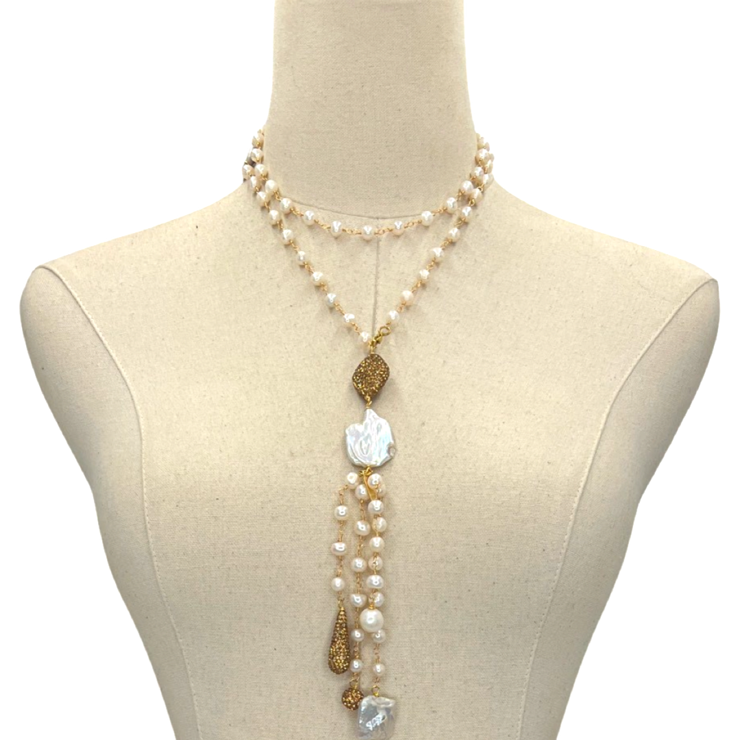 Persian Freshwater Pearl Necklace Necklaces Cerese D, Inc.