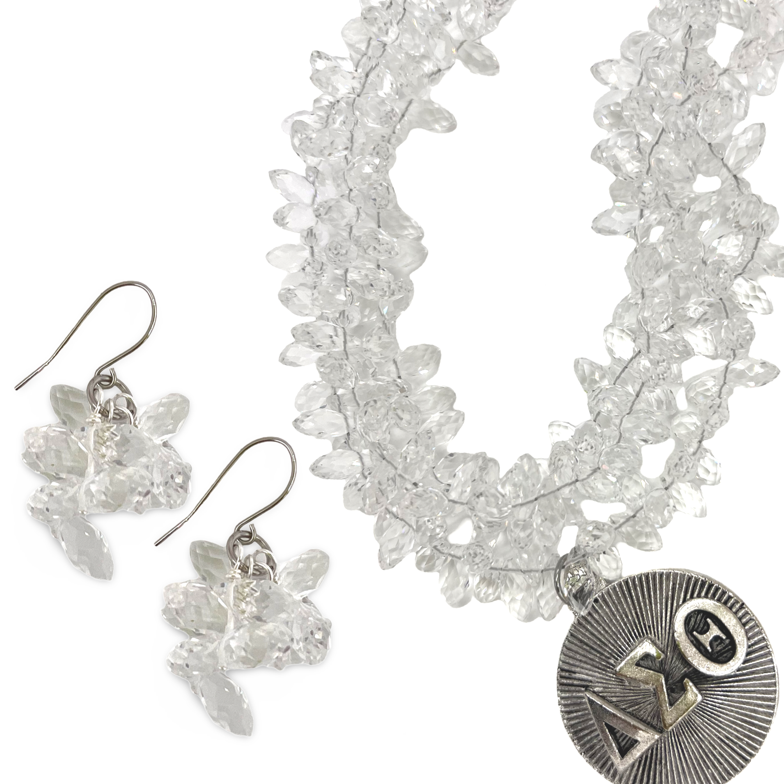 Delta Clear Snaps Necklace
