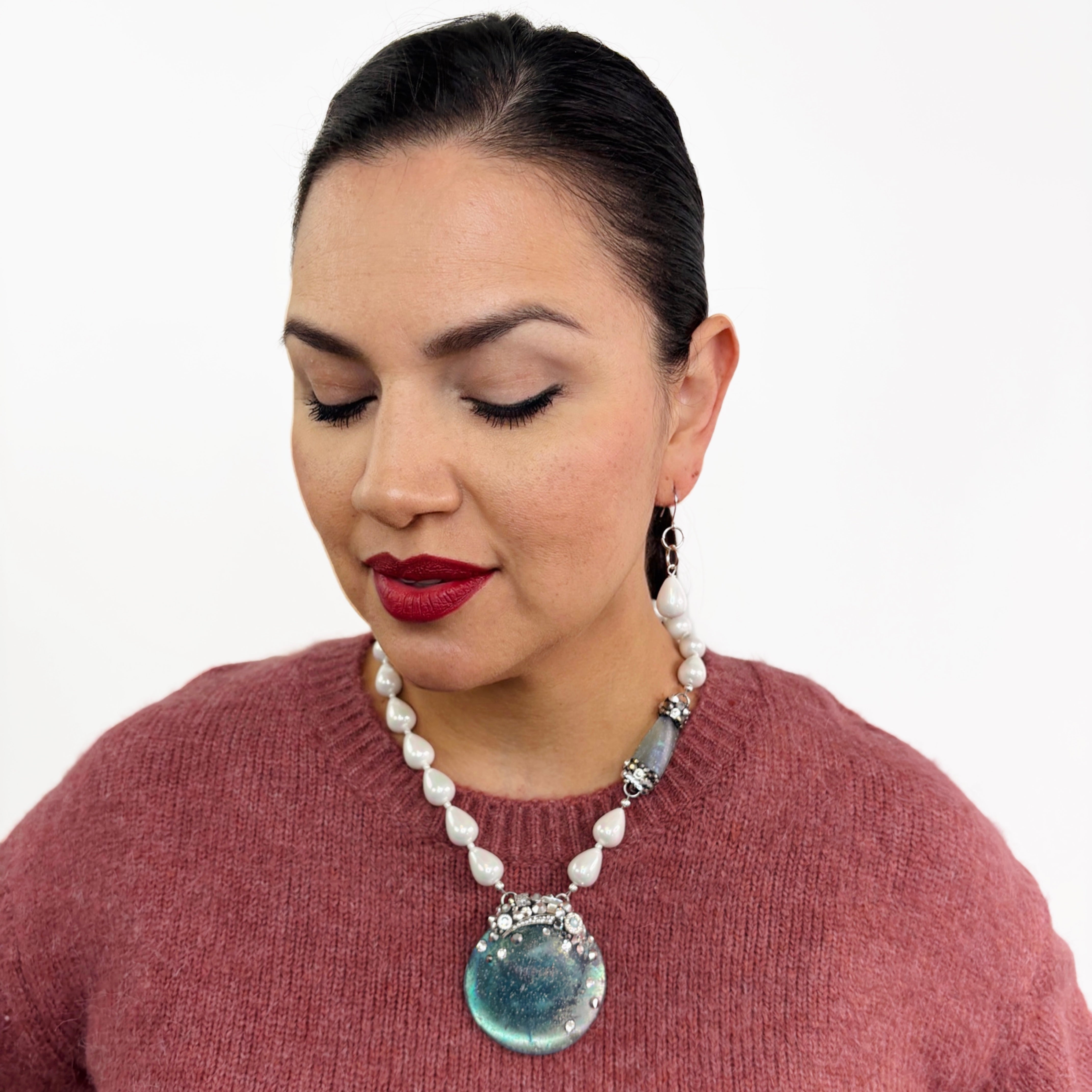 Club Blue Pearl Necklace