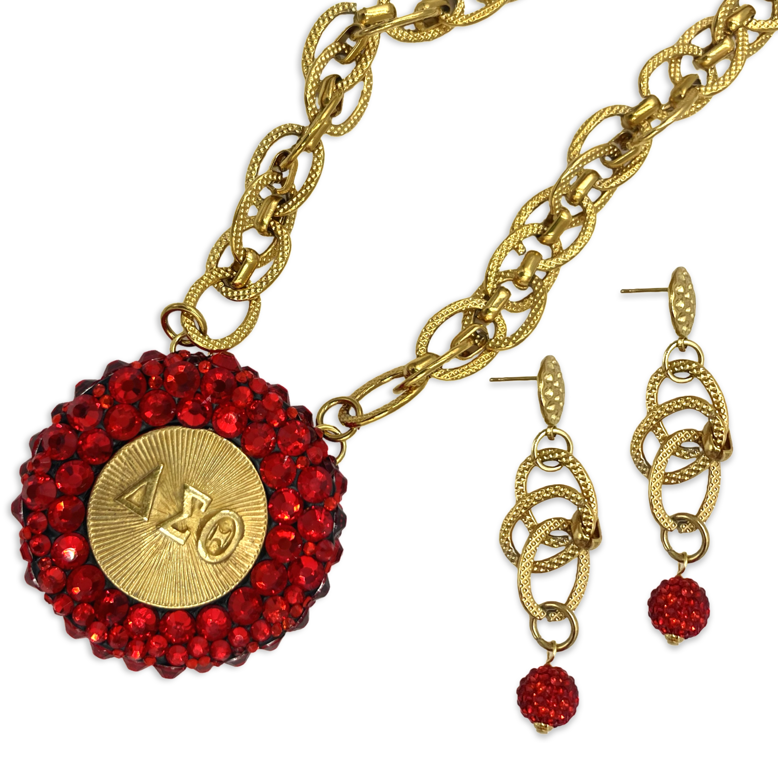 Delta Crystal Boom Necklace