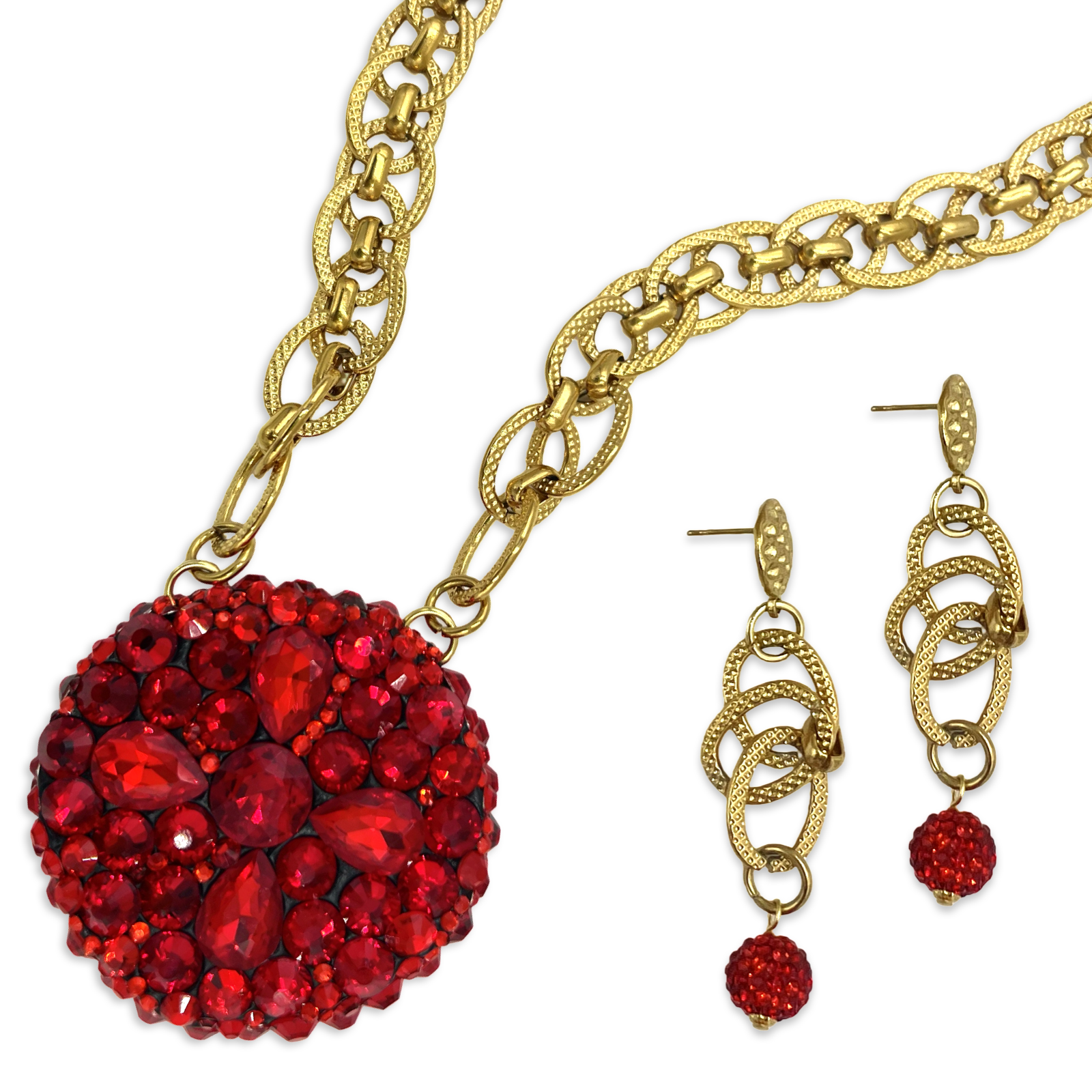 Delta Crystal Boom Necklace