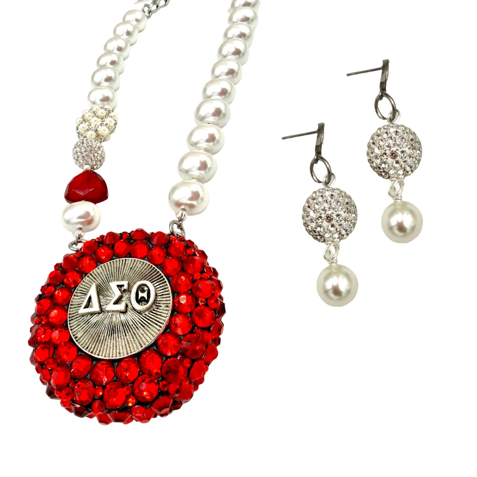 Delta Red Bling Time Necklace