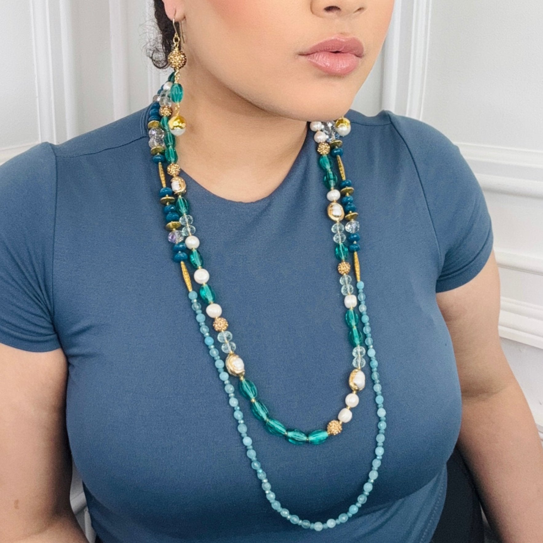 Aqua Rhalia Necklace