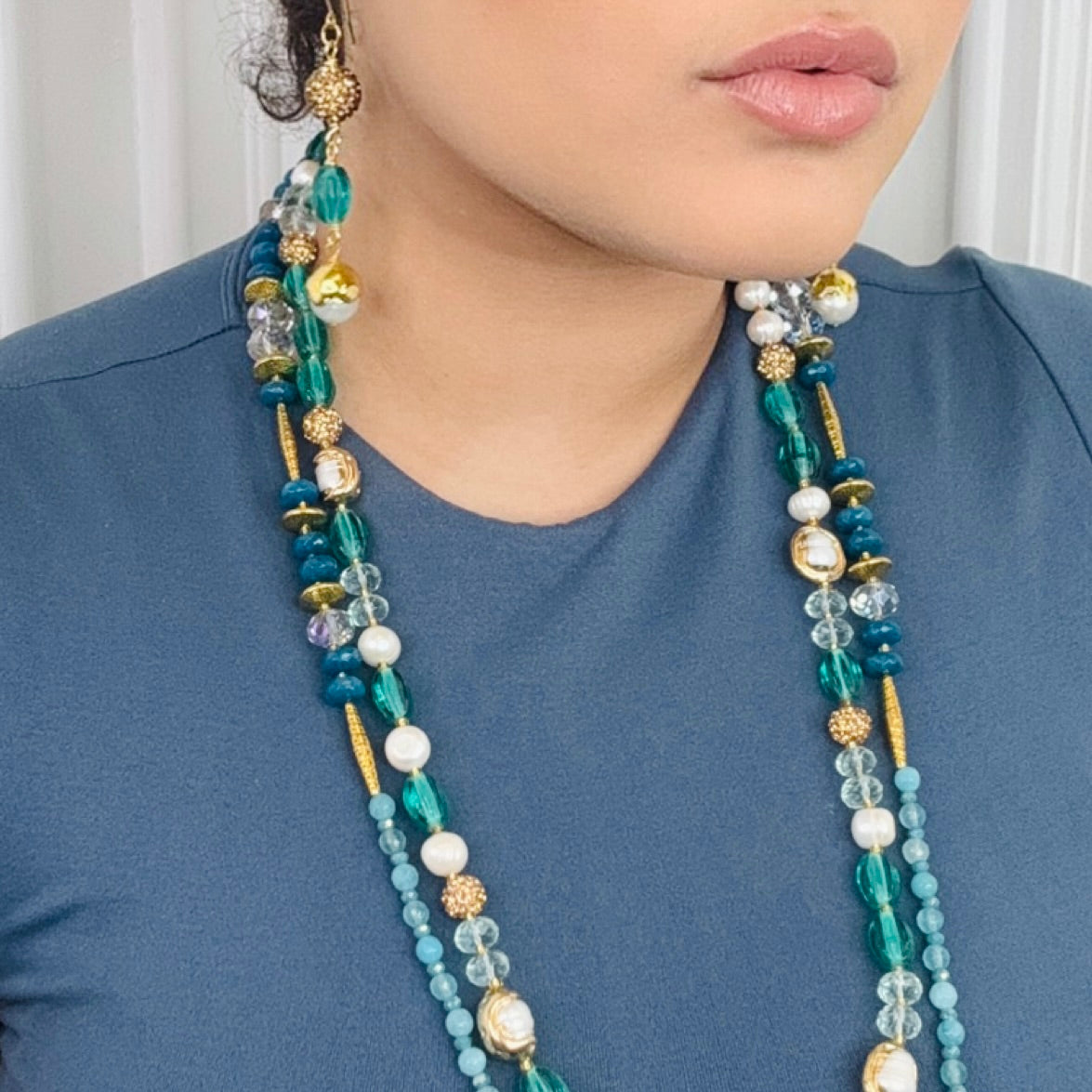 Aqua Rhalia Necklace