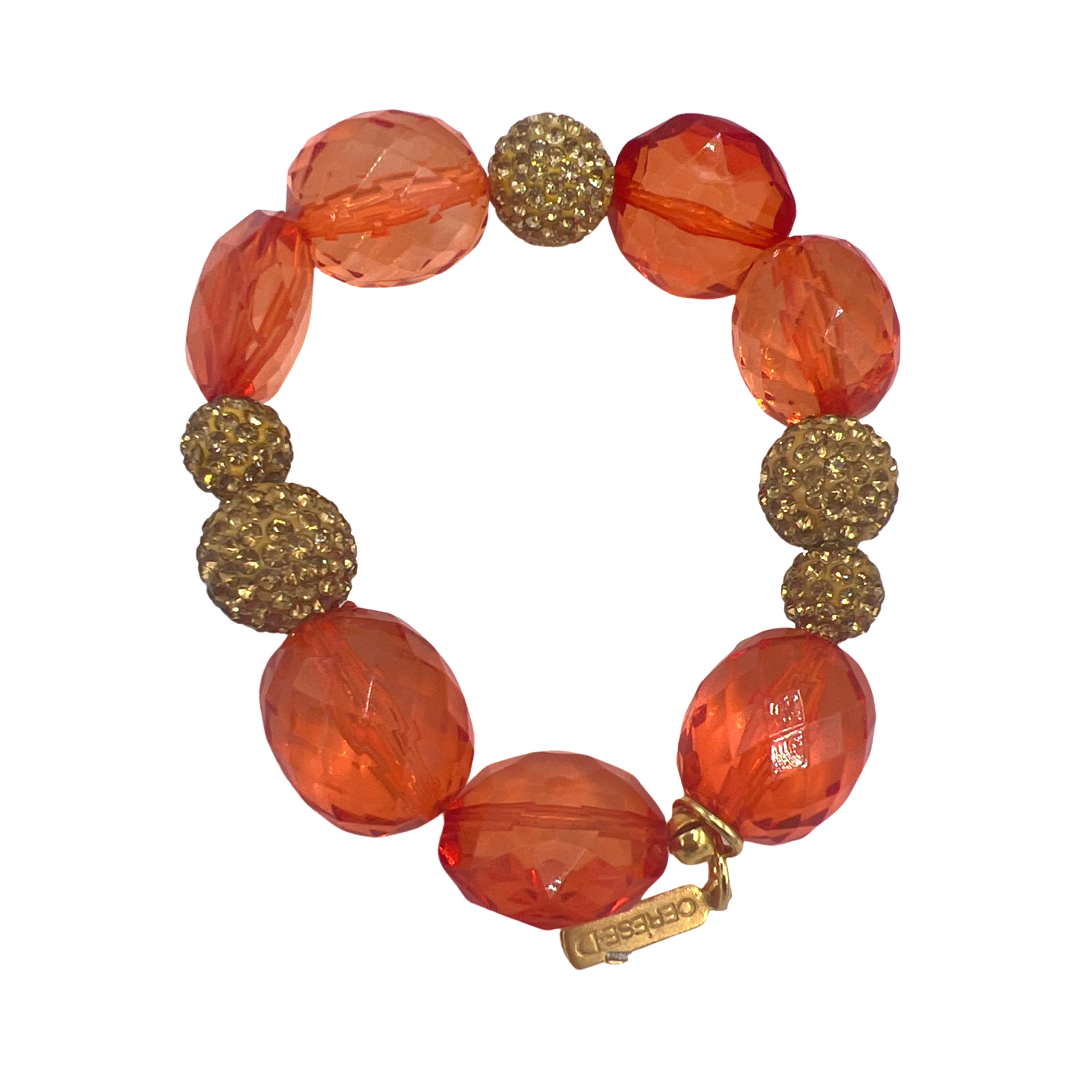 Beverly Red Angola Bracelet Bracelets Cerese D, Inc. Gold