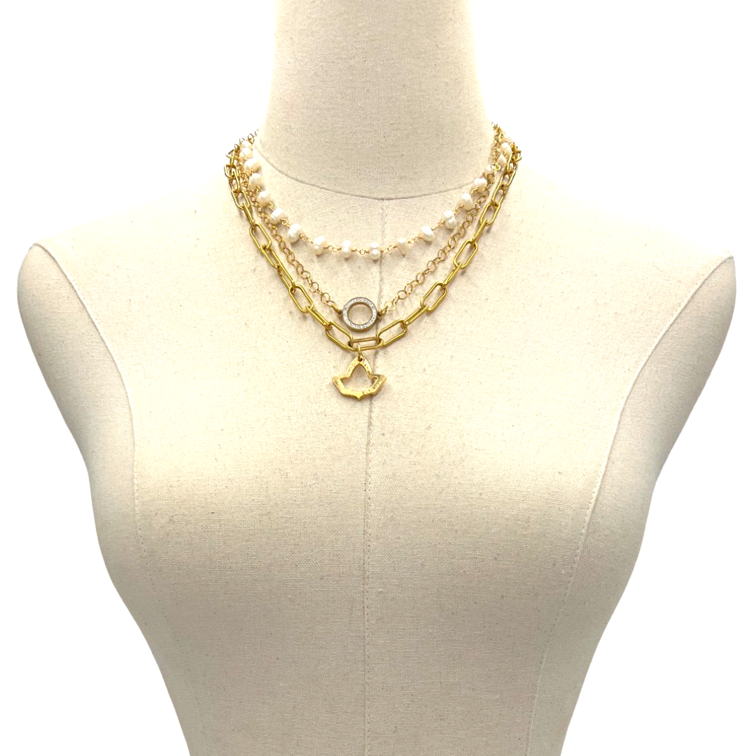 AKA Pearl Champagne Necklace AKA Necklaces Cerese D, Inc. Gold