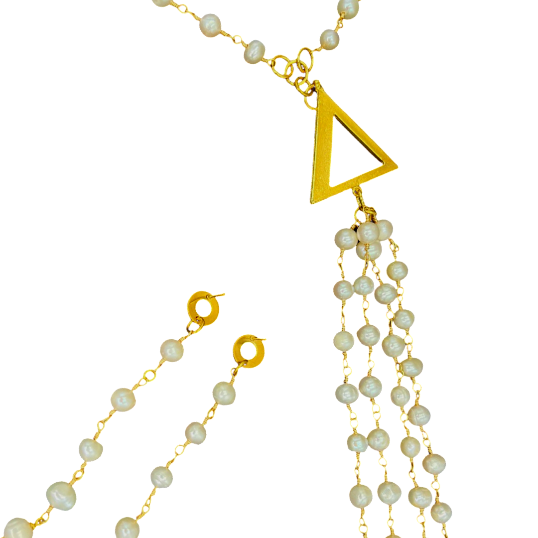 Delta Segovia Tassel Necklace DELTA Necklaces Cerese D, Inc. Gold