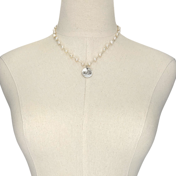 Links Segovia Pearl Necklace LINKS Necklaces Cerese D, Inc. Silver  
