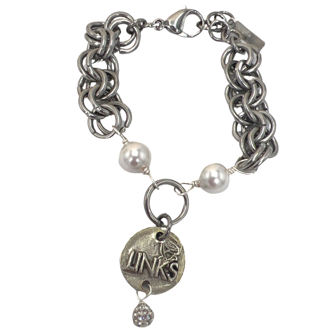 Links Classic 2 Pearl Bracelet LINKS Bracelets Cerese D, Inc. Silver