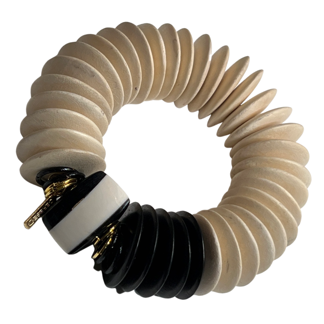 Ink Pyramid Bracelet Faire Cerese D, Inc. White Discs / Gold