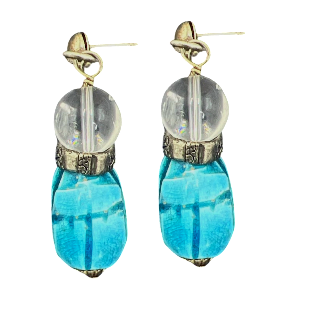 Azure Waves Earrings Earrings Cerese D, Inc.