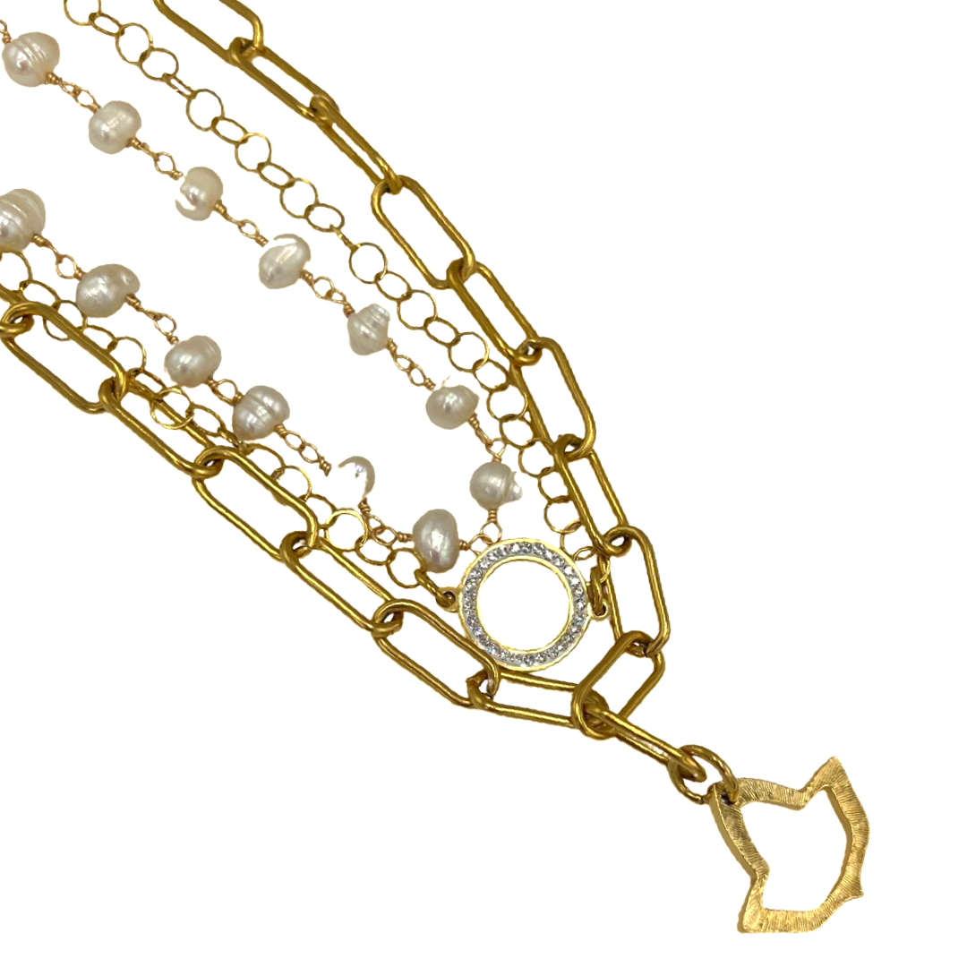 AKA Pearl Champagne Necklace AKA Necklaces Cerese D, Inc.