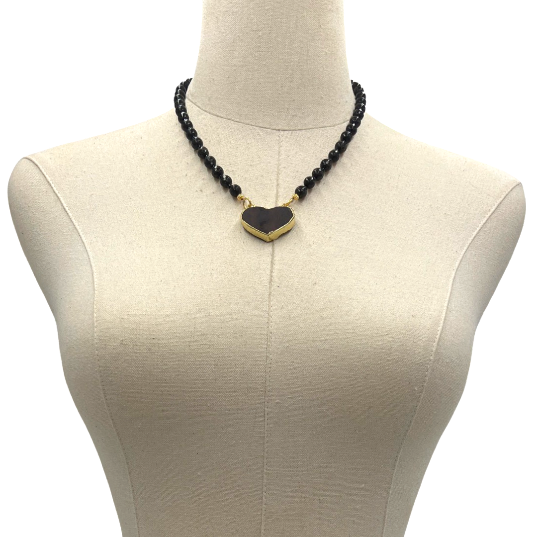 AKA Green Heart Necklace AKA Necklaces Cerese D, Inc. E: All Black