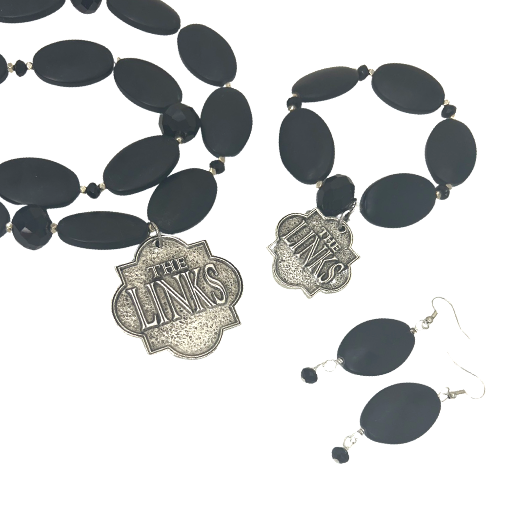 Links Noir Party Rock Necklace LINKS Necklaces Cerese D, Inc. Silver