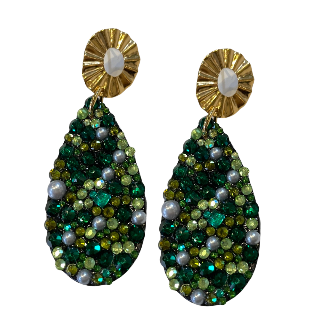 Flash Green Bright Earring Earrings Cerese D, Inc.