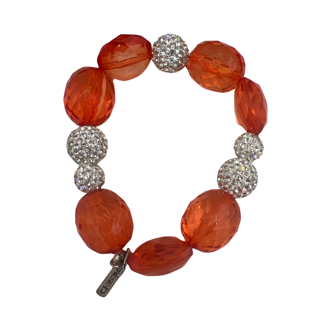 Beverly Red Angola Bracelet Bracelets Cerese D, Inc. Silver