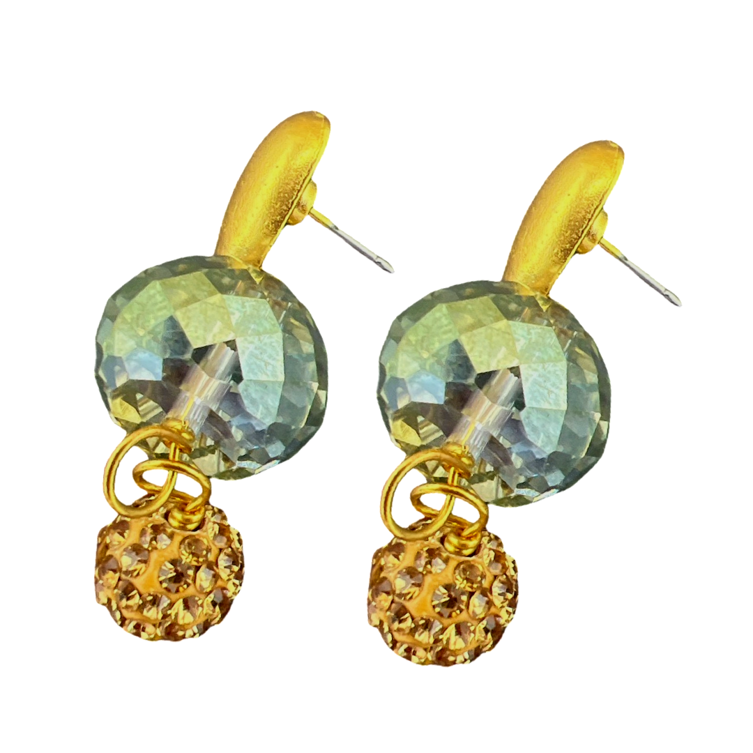 Frosted Sigh Earrings Earrings Cerese D, Inc. Gold