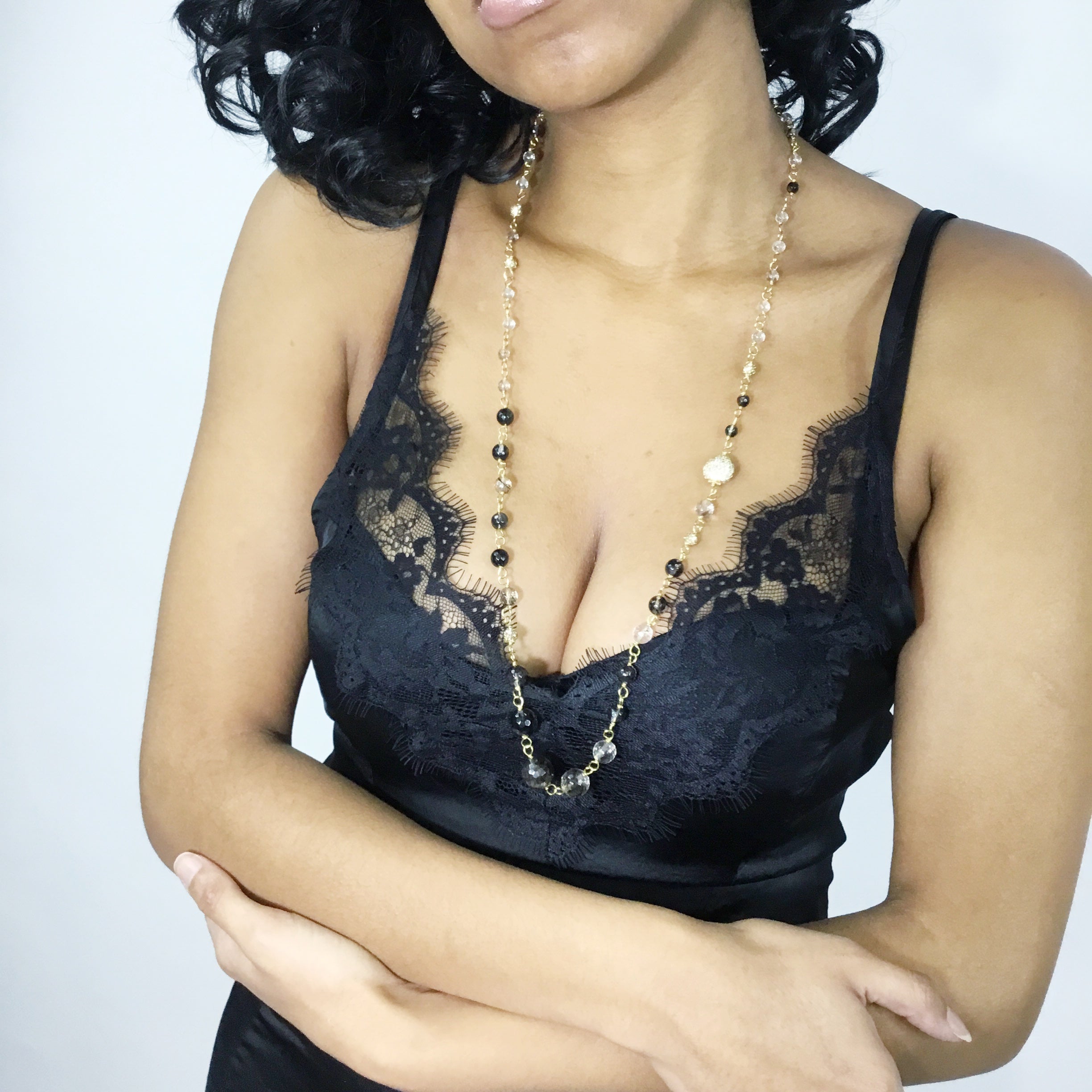 Beatrice Smokey Necklace Necklaces Cerese D, Inc.