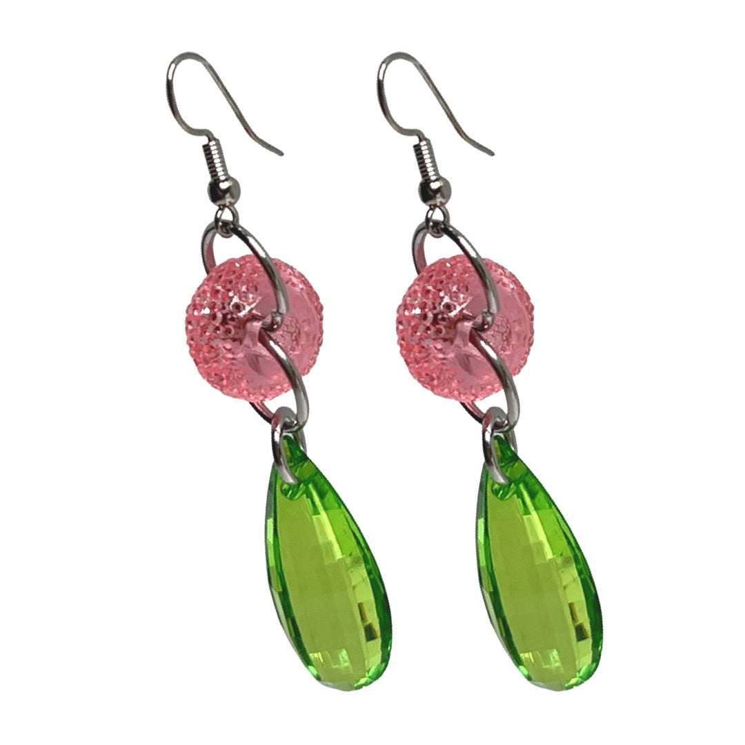 AKA Green Drop Earring AKA Earrings Cerese D Jewelry Silver