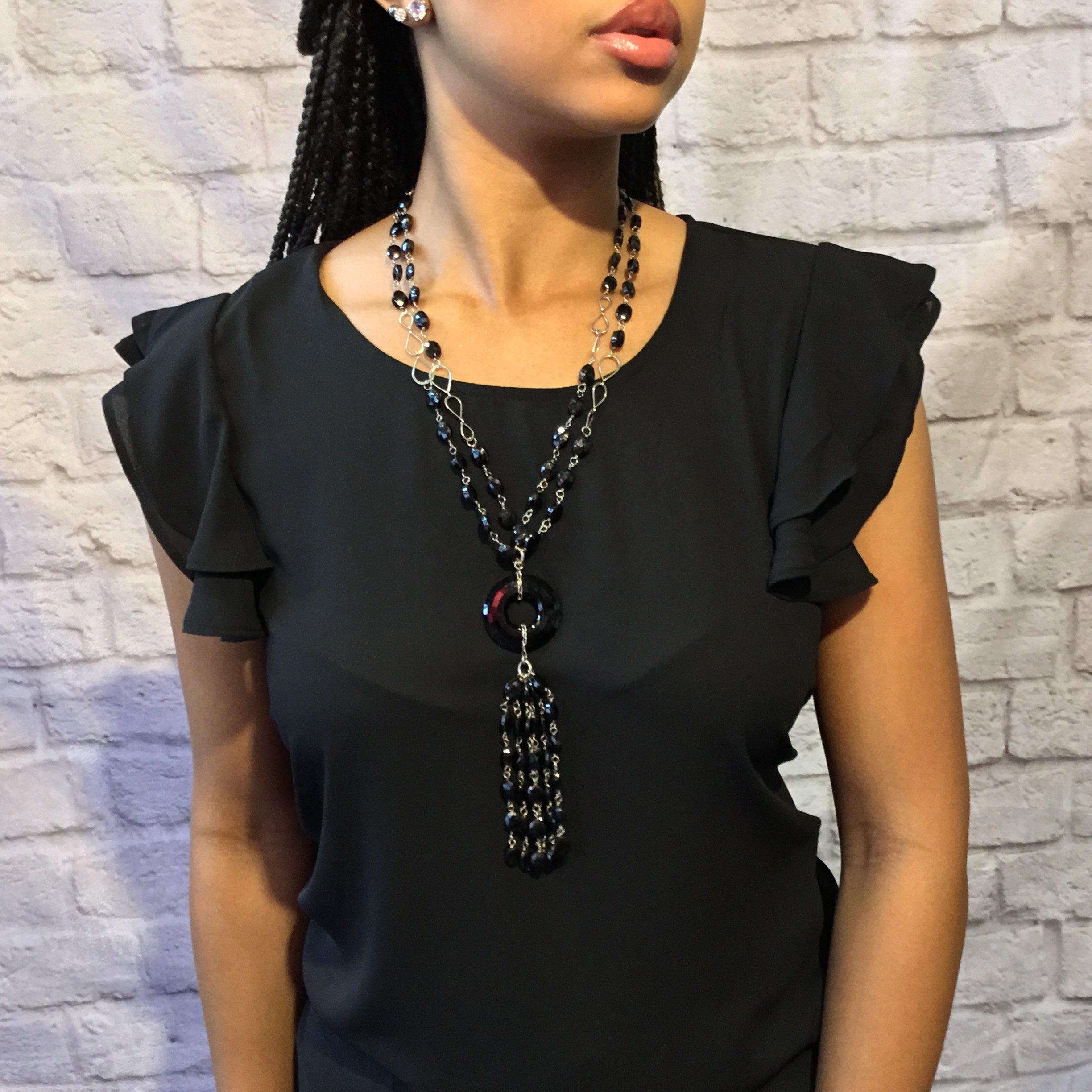 Raven's Cloak Necklace OOAK Cerese D Jewelry
