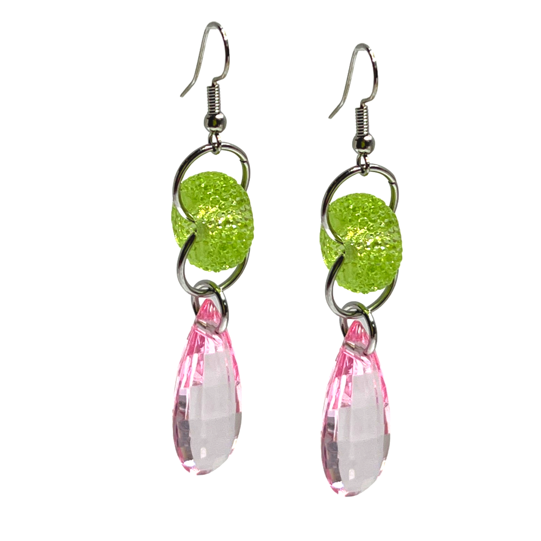 AKA Pink Drop Earring AKA Earrings Cerese D Jewelry Silver