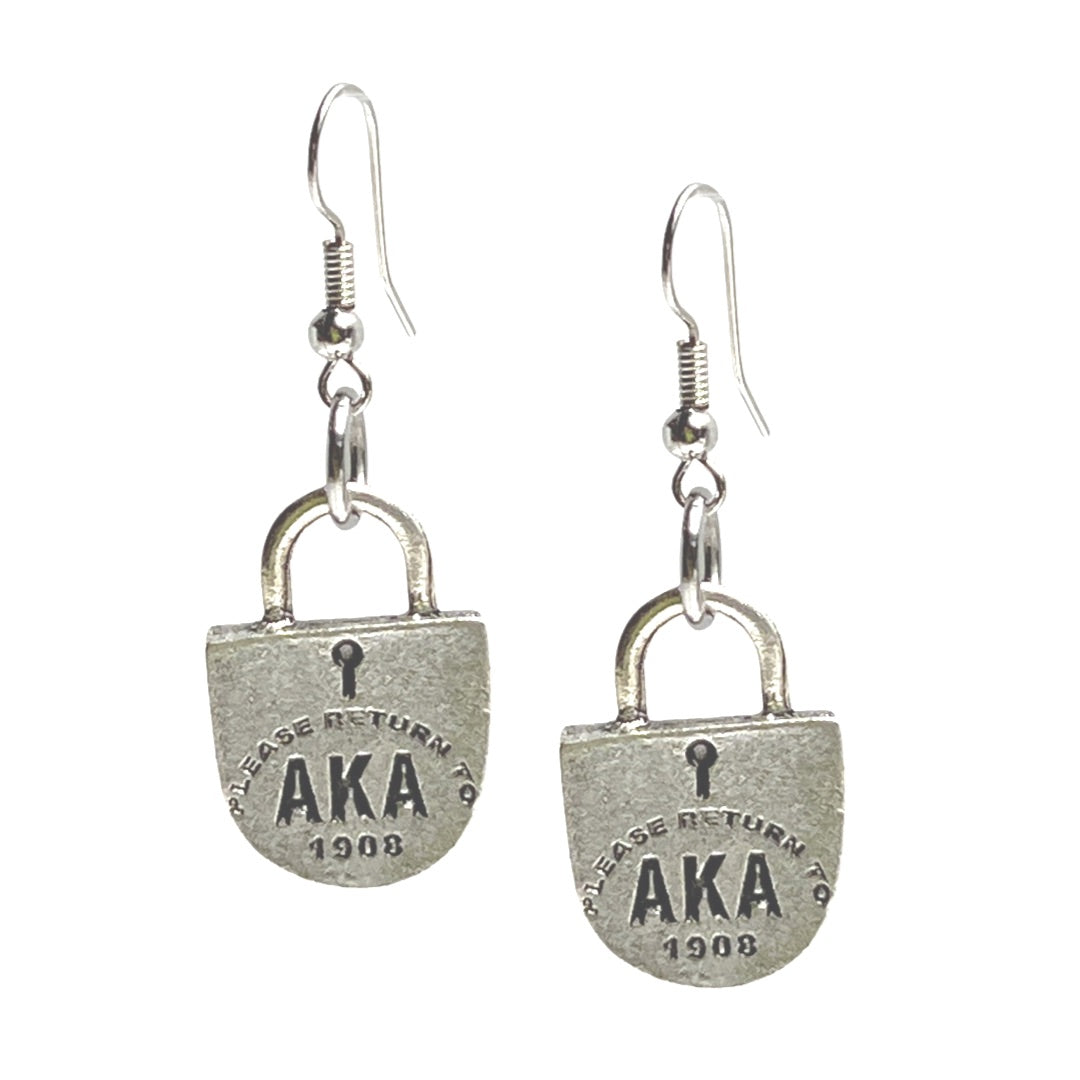 AKA Lock 1908 Earring AKA Earrings Cerese D, Inc. Silver Pierced