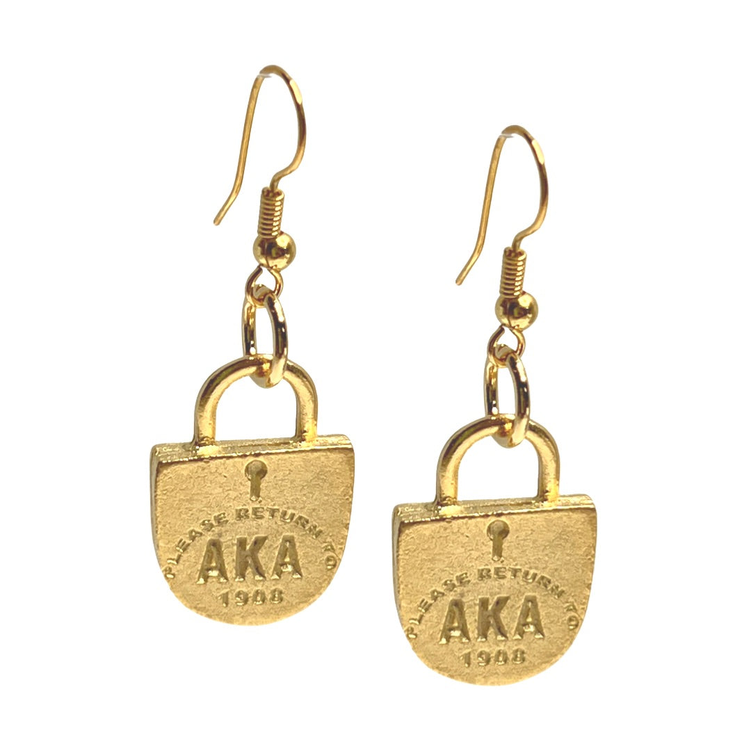 AKA Lock 1908 Earring AKA Earrings Cerese D, Inc. Gold Pierced