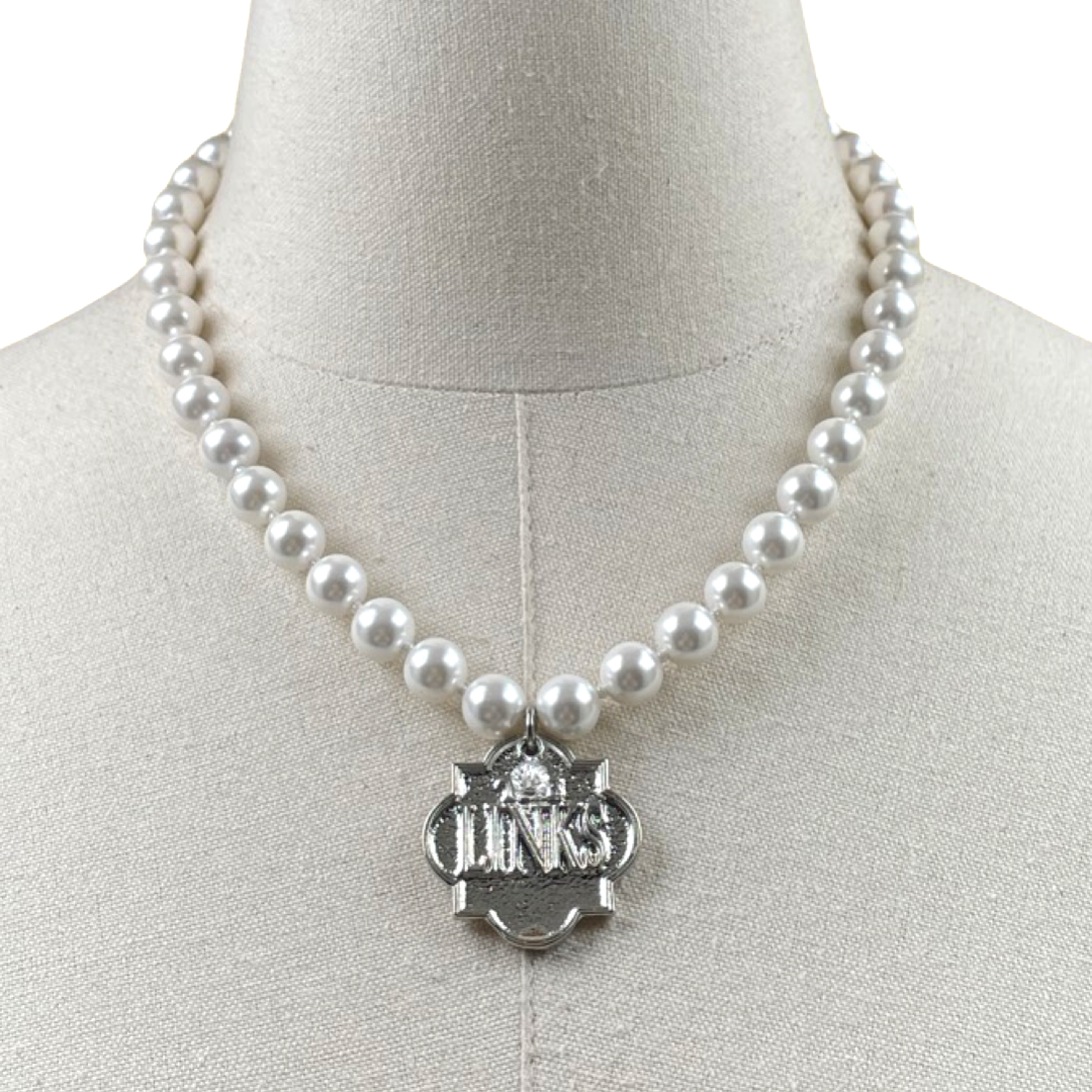Links Classic Pearl 10 Necklace LINKS Necklaces Cerese D Jewelry Silver Shield