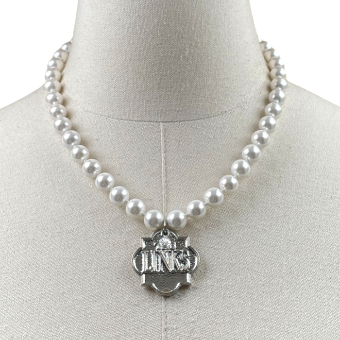 Links Classic Pearl 10 Necklace LINKS Necklaces Cerese D Jewelry Silver Shield 